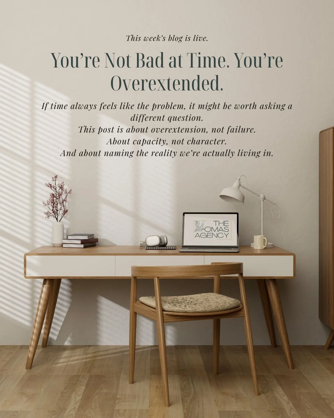 We spend so much time blaming ourselves for being tired, distracted, or behind.

But time isn&rsquo;t always the issue.

This week&rsquo;s post explores why overextension is often mistaken for poor time management, and why telling the truth about cap