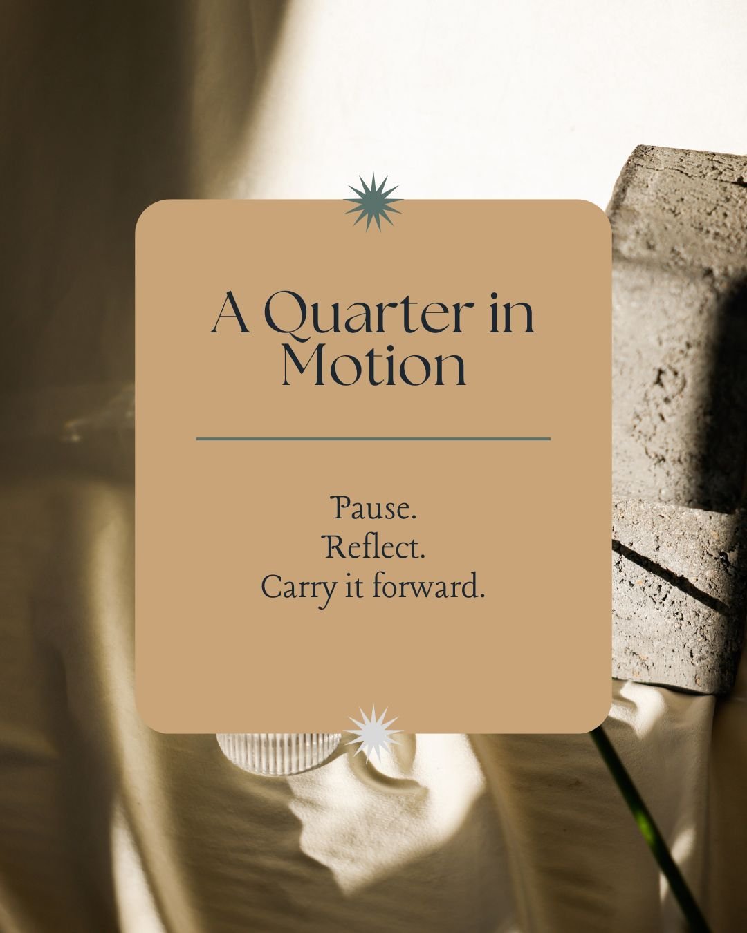There is something about the end of a quarter that invites a different kind of pause.

Not to plan. Not to rush ahead.
Just to look back honestly at where you&rsquo;ve been.

January, February, and March each asked something different. Discipline. Ti