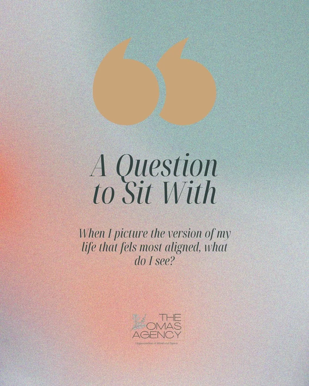 A little weekend reflection:

When I picture the version of my life that feels most aligned, what do I see?

What feels present there that feels missing now?

You do not have to have every answer today. Sometimes the work is simply making space to pi