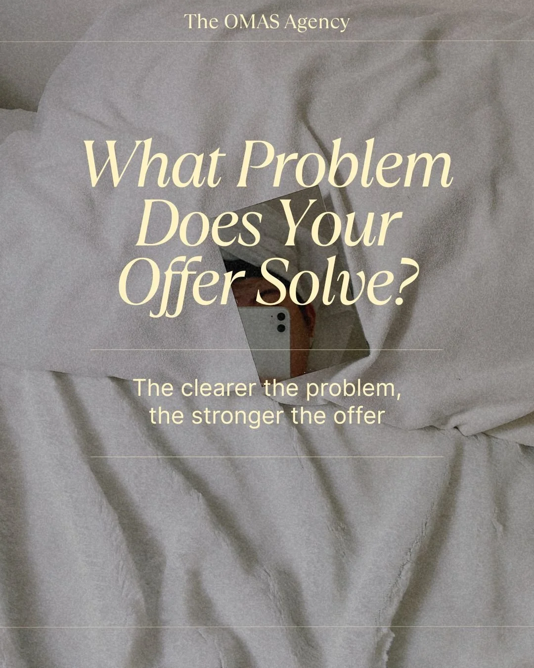 Before you add more to the offer, pause for a moment and return to the center of it.

What problem does this help someone solve?

It sounds like a simple question, but it can reveal a lot.

Sometimes we describe the product, but not the transformatio