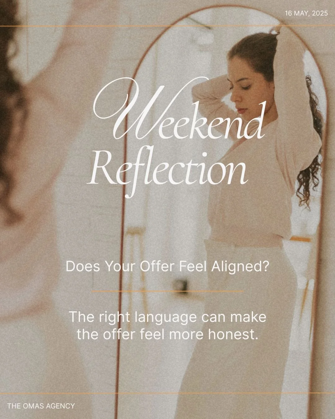 This weekend, take a quiet look at the way you describe your offer.

Not just what it includes.
Not just how much it costs.
Not just what the graphic says.

Ask yourself whether the language feels connected to the business you are actually building.
