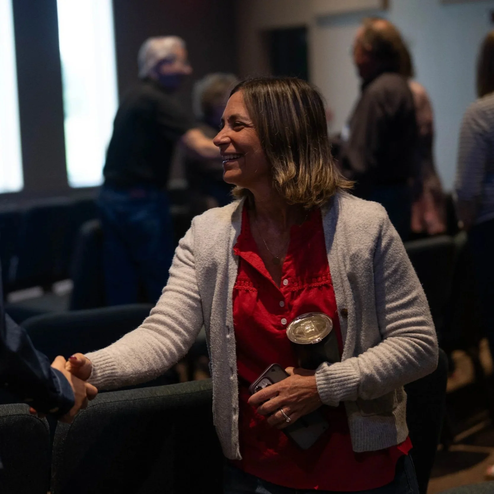 Members participating in a Bible study.