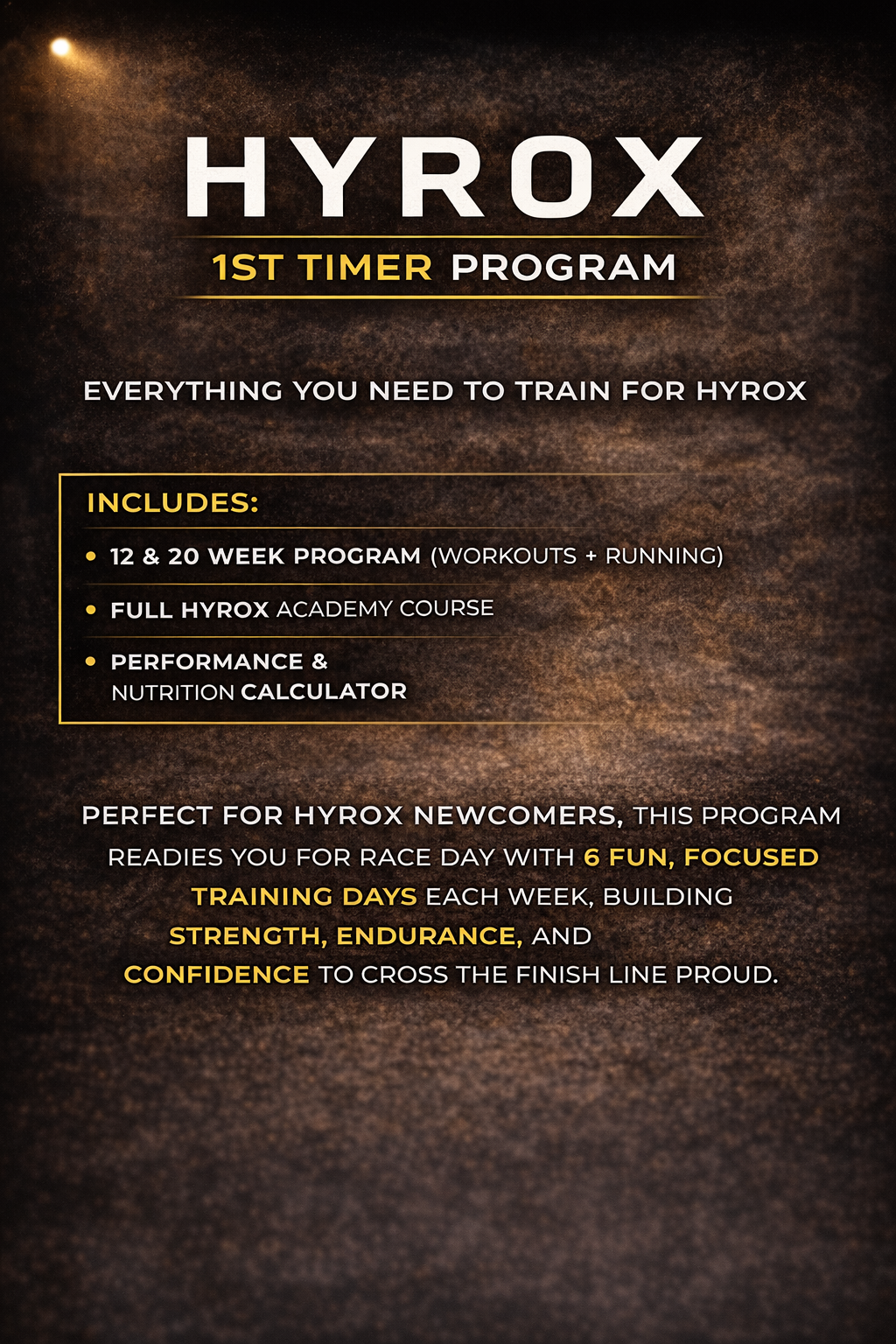 Hyrox 1st Timer Program