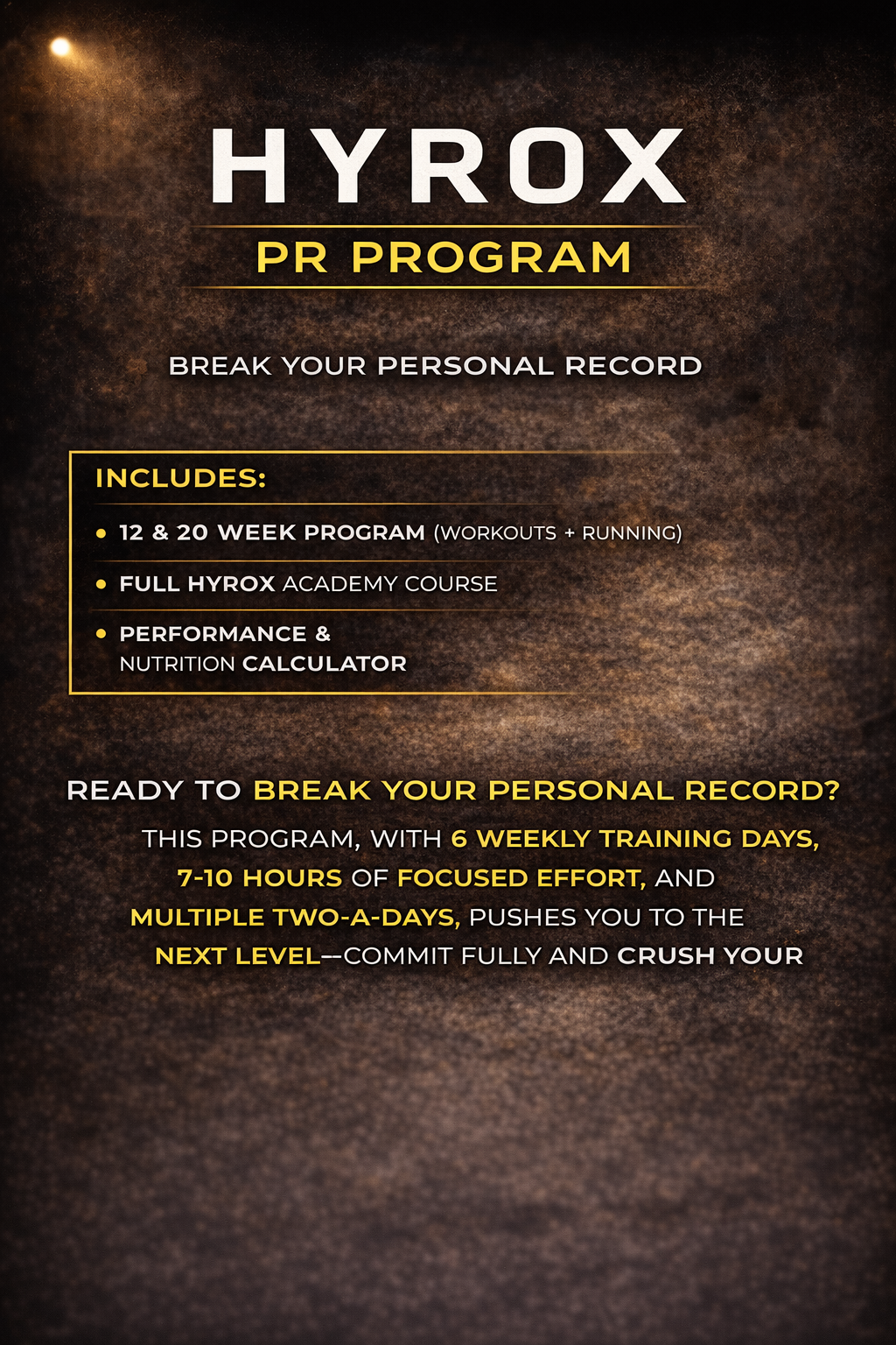 Hyrox PR Program