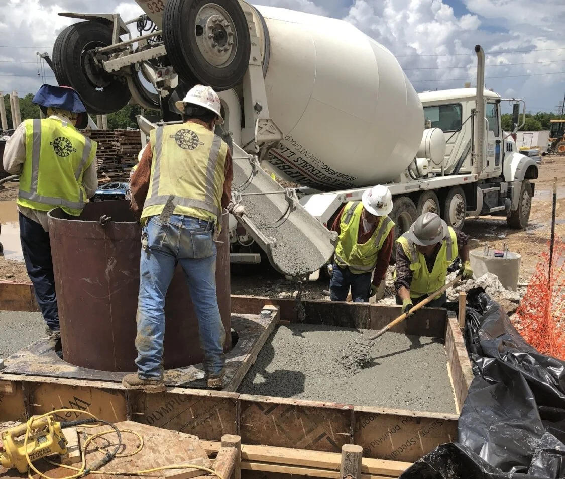 Bill Spitzer and Associates HTC-5000 high early concrete pour for fast-track epoxy grouting