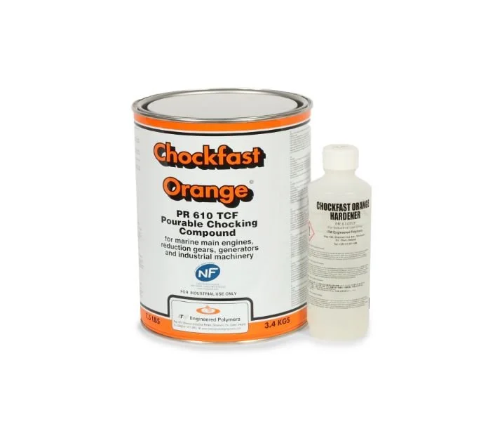 Chockfast Orange PR-610TCF two-component epoxy chocking compound for marine and industrial applications