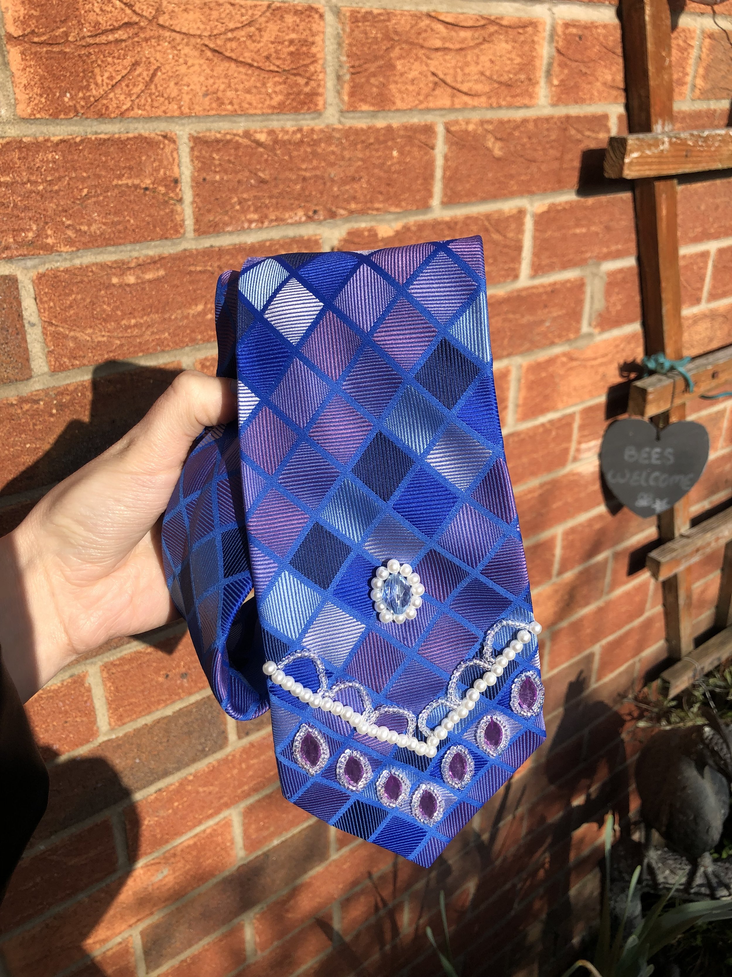 Purple Rarity Beaded Tie