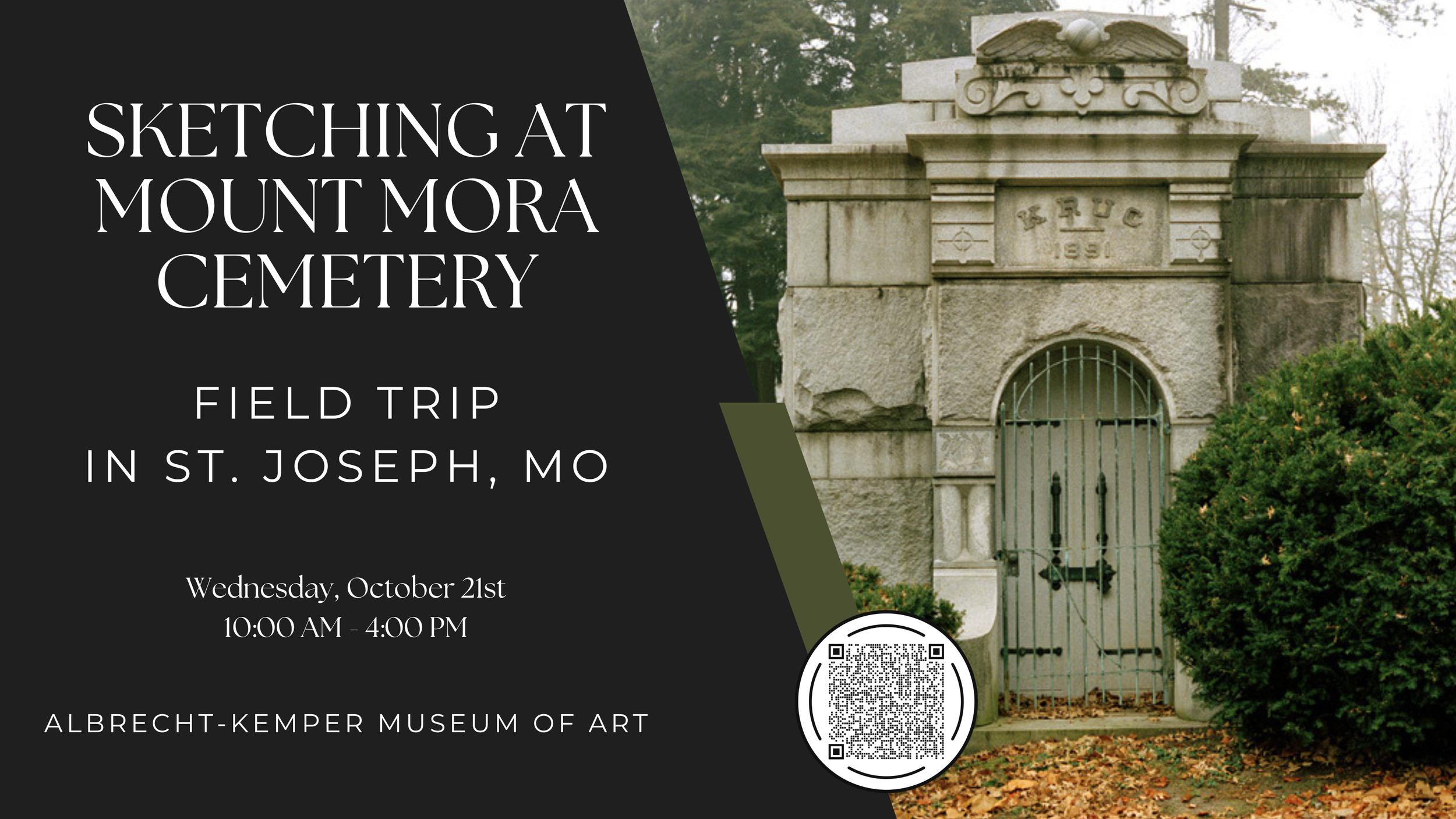Sketching at Mount Mora Cemetery - Field Trip in St. Joseph, MO
