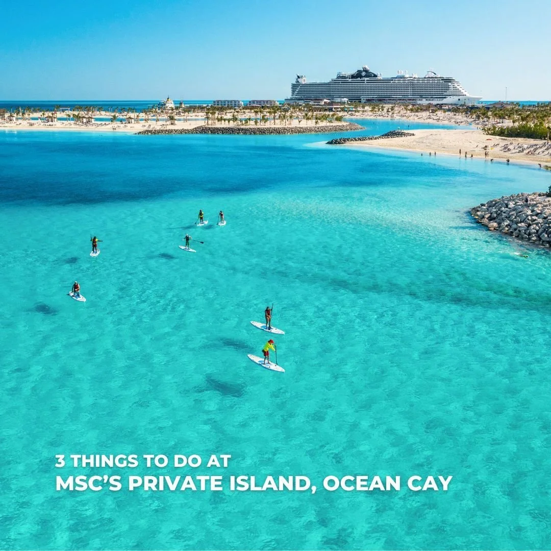 Did you know MSC has a private island in the Bahamas? Enjoy beach activities, authentic Bahamian cuisine, and even shopping during your perfect beach day. 🏖️🤿

Cruise with MSC and receive:
✅ Up to 40% Off
✅ Wi-Fi &amp; Drinks
✅ Up to $500 Onboard C