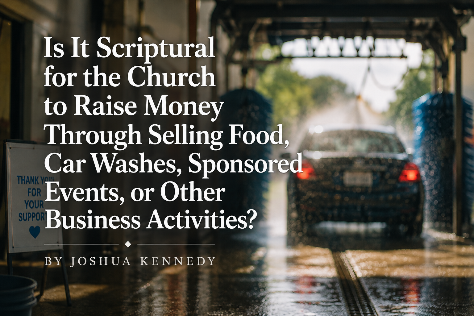 Is It Scriptural for the Church to Raise Money Through Selling Food, Car Washes, Sponsored Events, or Other Business Activities?