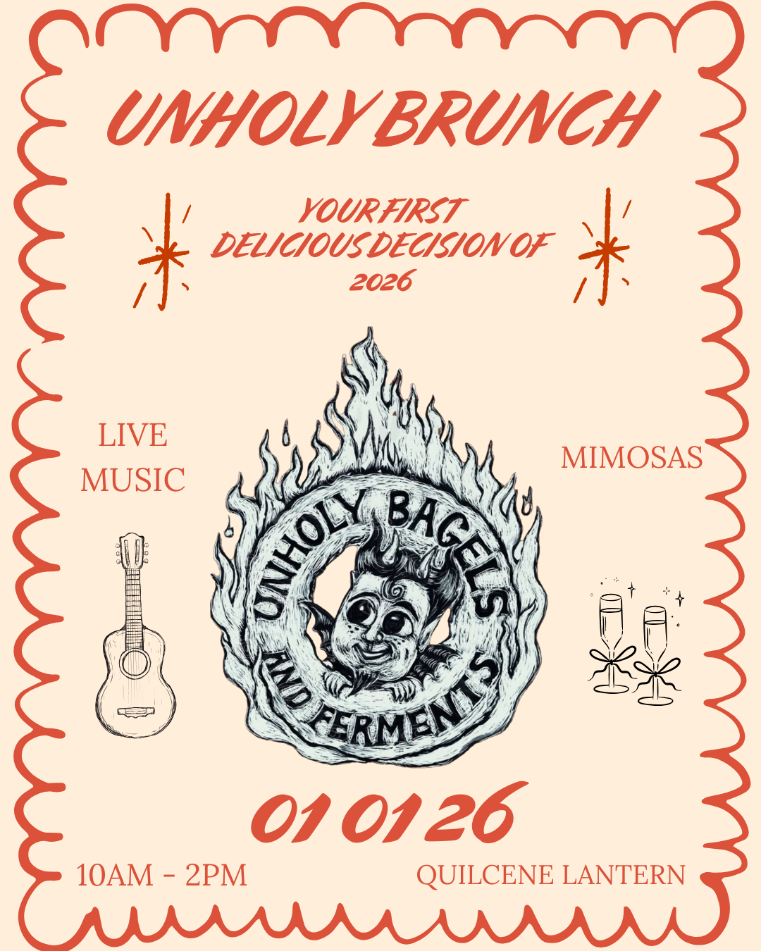 Unholy Brunch: New Year's Day Brunch w/ Unholy Bagels
