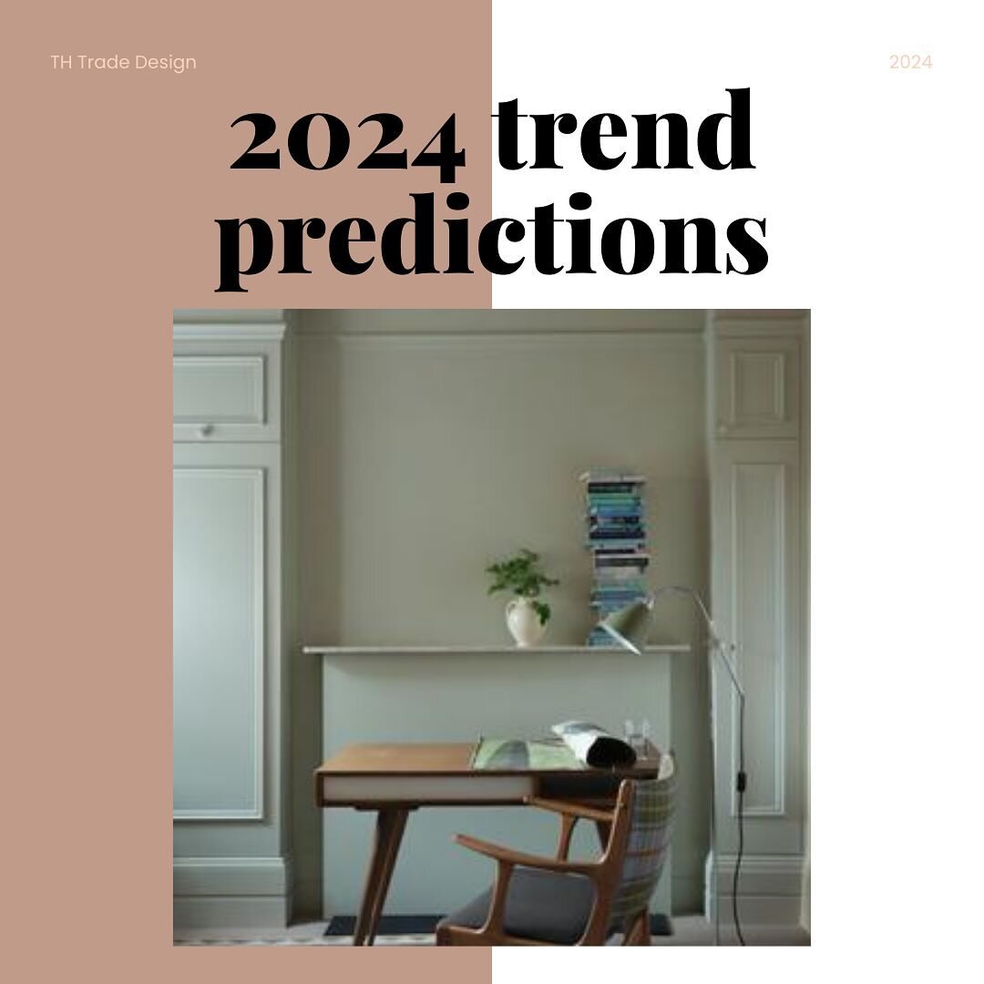 We thought it would be fun to share our 2024 trend predictions from our perspective as a Trade Showroom✨ Here are some of our favorites! 
See something we missed? Let us know your predictions in the comments below ⬇️⬇️ ⬇️