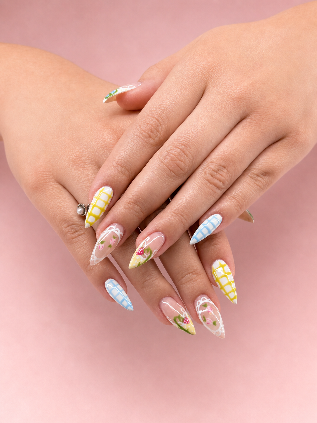 Builder gel manicure done in the best nail salon in kendall fl by a licensed experienced professional in nails