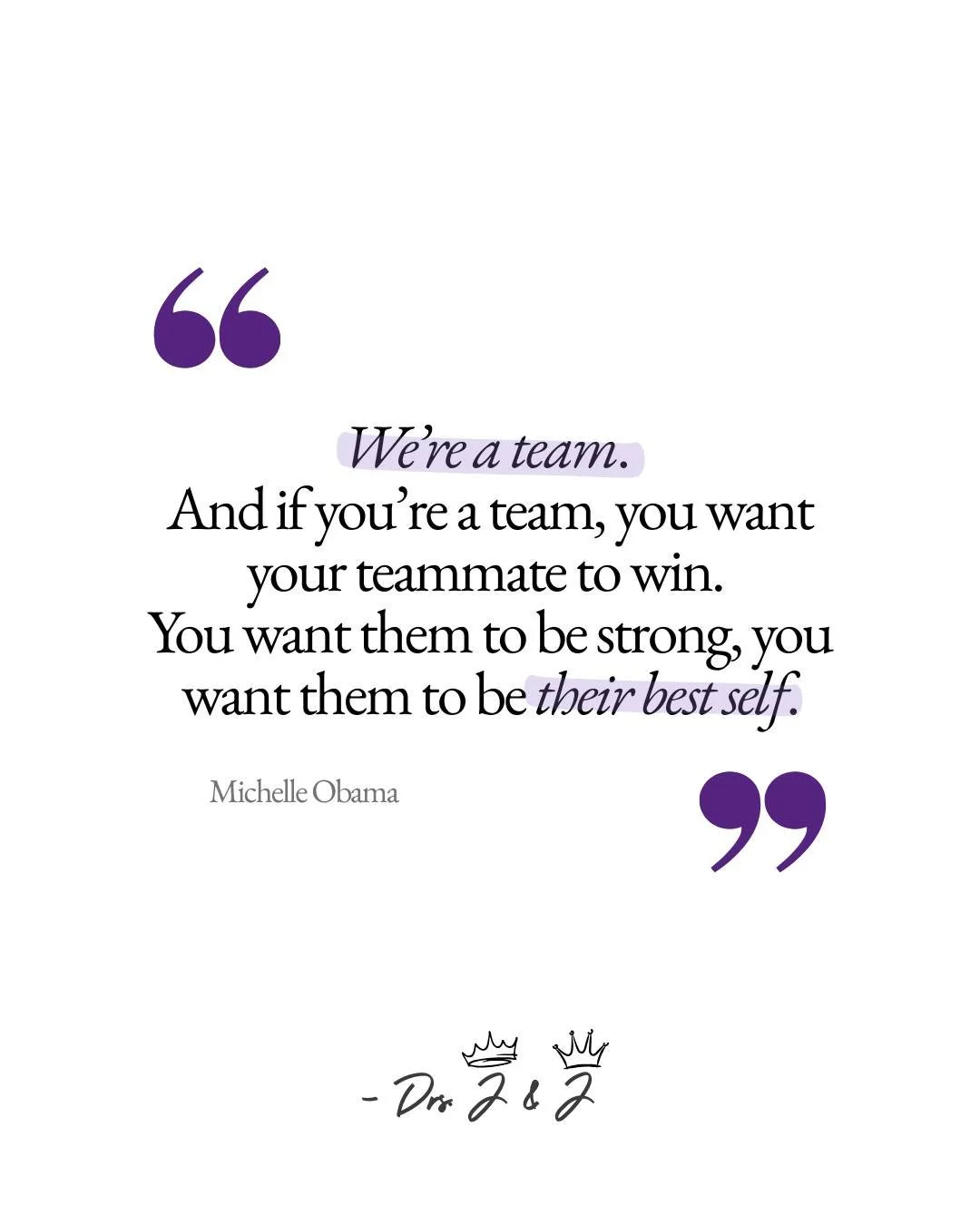 You're cheering each other on because you're a TEAM! 🤝

Being your best self matters in a healthy marriage &mdash; and it's something you can grow in together.

#drsjjpodcast #wear2crowns #bettertogether #makingpurple #2C1K