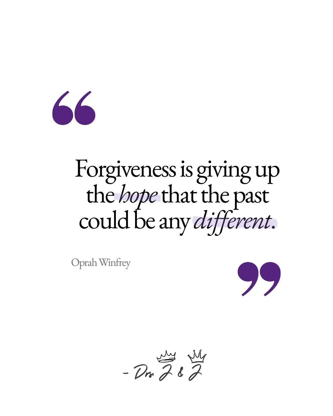 Forgiveness brings freedom, but it doesn't mean you have to forget. 💜  We know that giving up hope of changing the past is easier said than done. 

Where in your life do you need to embrace forgiveness?

#DrsJJPodcast #RelationshipAdvice #CouplesThe