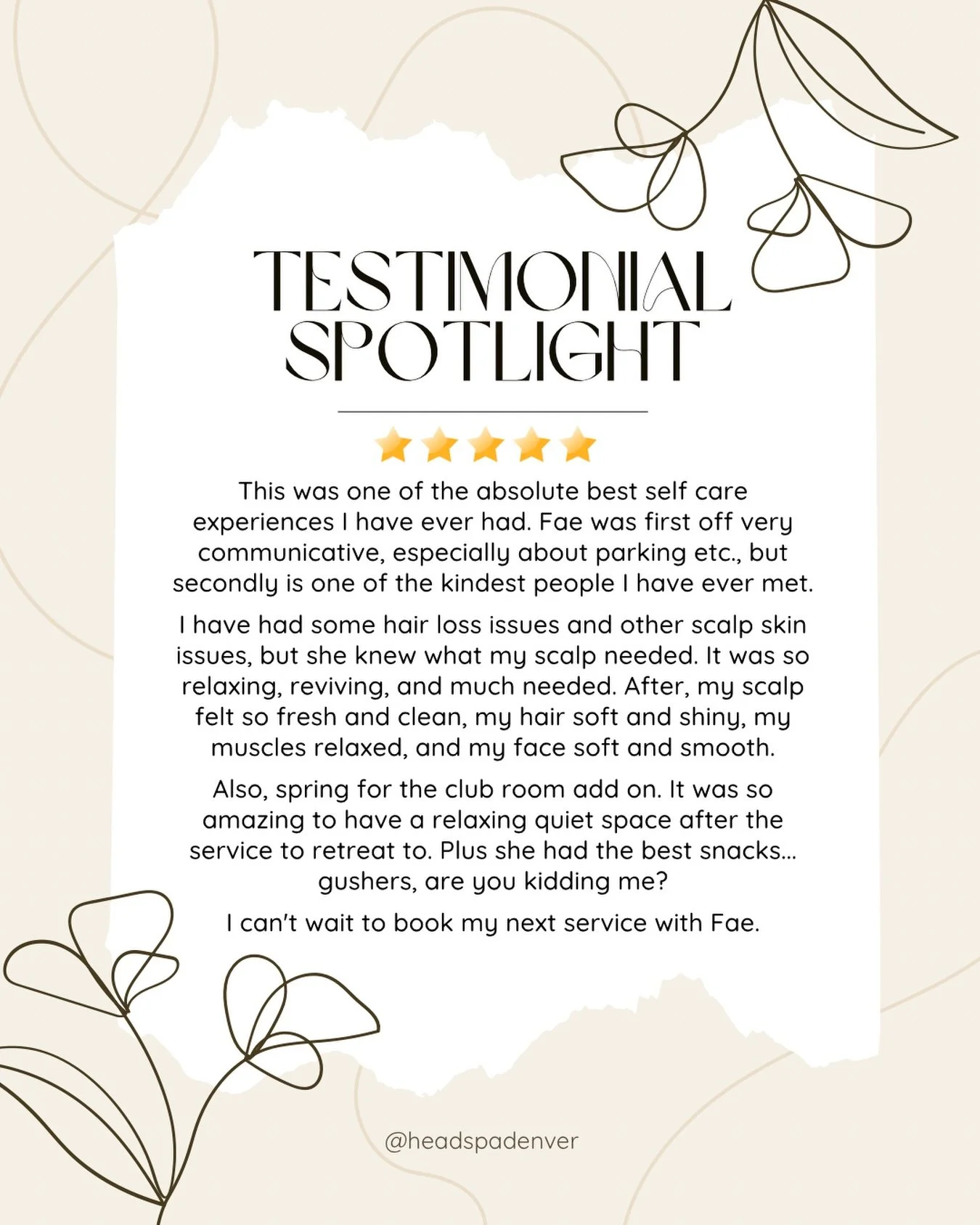 &ldquo;One of the absolute best self care experiences I have ever had.&rdquo; 🥹

Okayyyy, this one made my whole dang week, my whole month!!!

I LOVE when someone comes in wanting a little scalp TLC and leaves with fresh hair, relaxed muscles, soft 