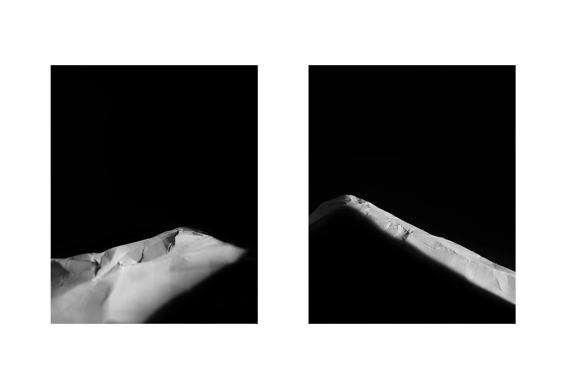   The horizon is a horizon is a body,  2 gelatin silver prints, 5×4” each, 2024 