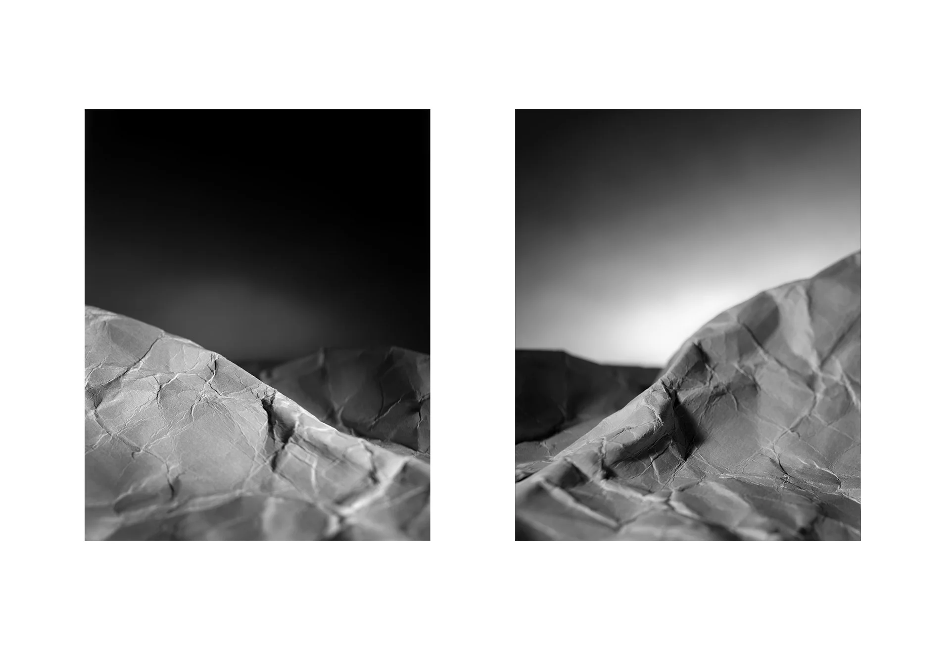   The horizon is a horizon is an encounter, 2 gelatin silver prints, 5×4” each, 2022  