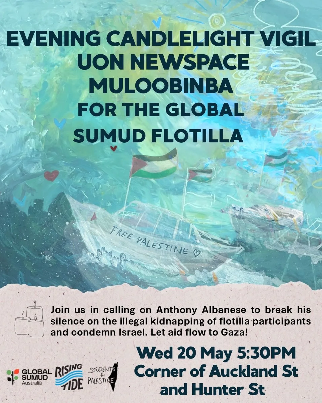 Vigil for the Global Sumud Flotilla