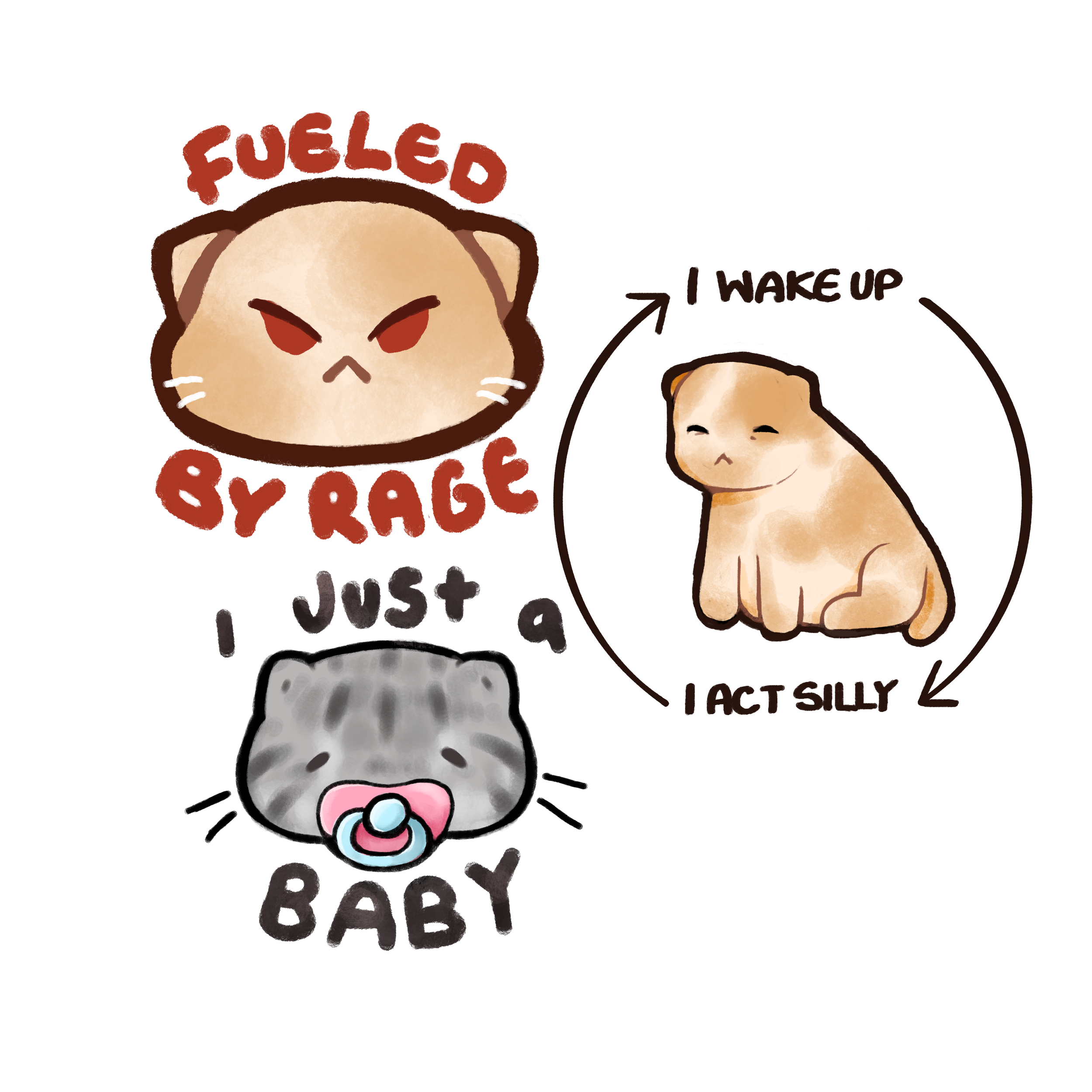 Silly Cat Badges
