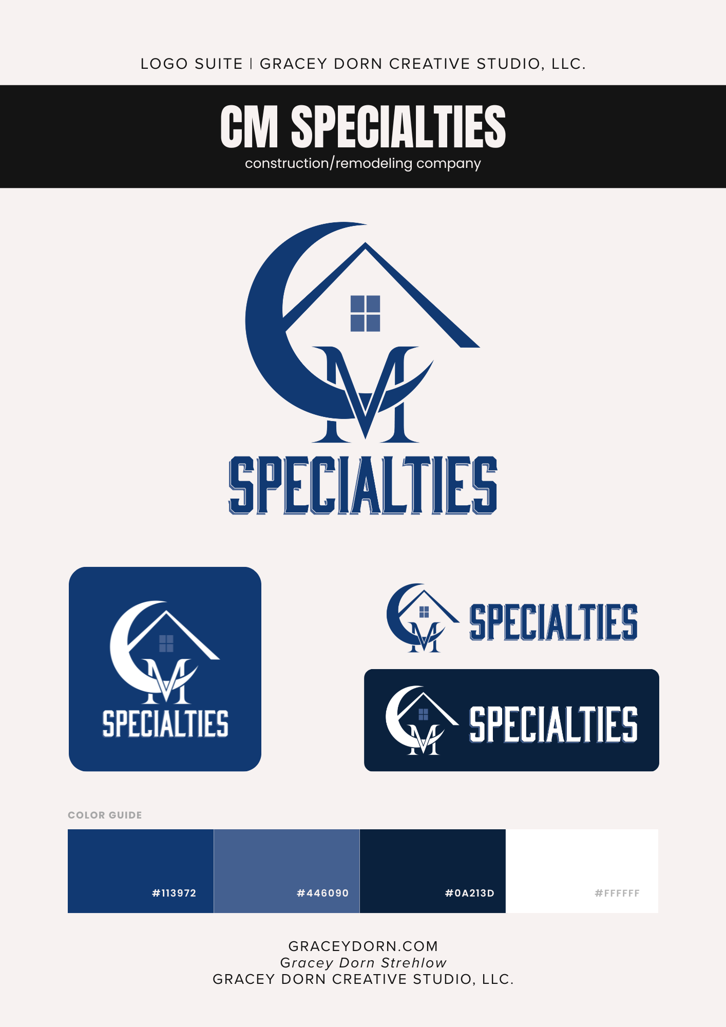 Logo Suite Designed by Gracey Dorn Strehlow, Gracey Dorn Creative Studio, LLC.
