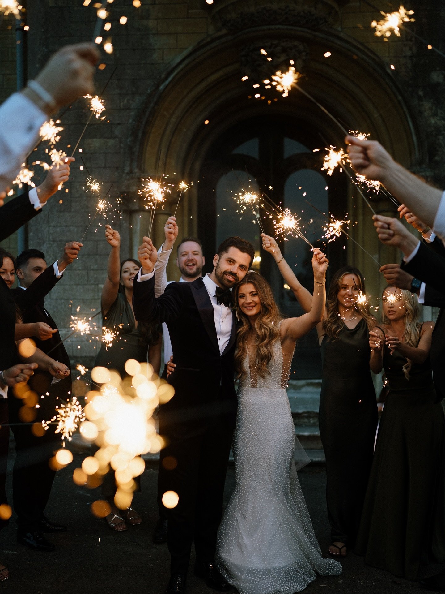 Honestly, even after years of shooting sparklers, and a whole decade of shooting weddings&hellip;I actually wasn&rsquo;t convinced it was dark enough to get this shot for Lottie and Greg last Saturday. Big thanks to my exposure compensation wheel whi