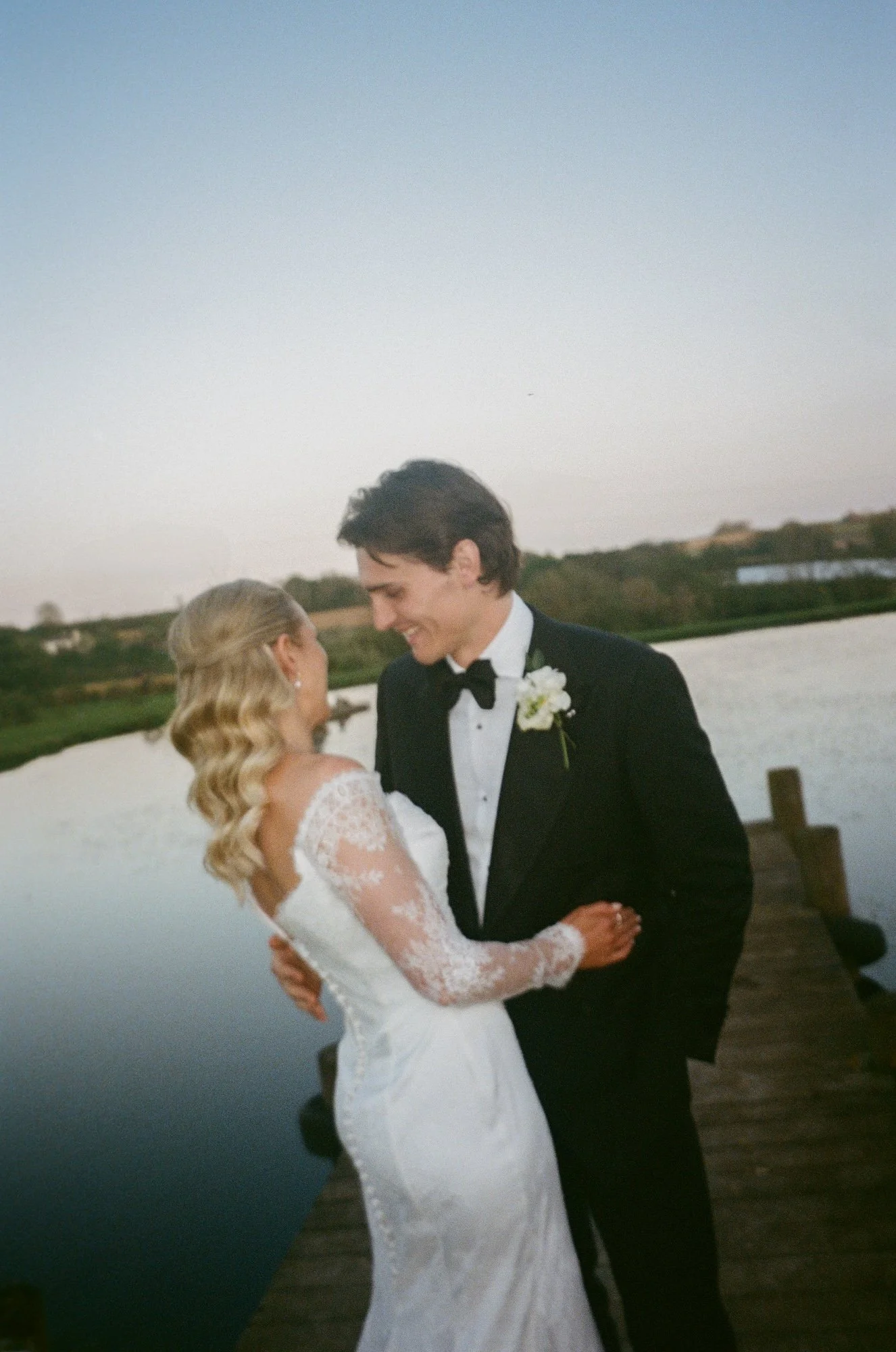 35mm Film Wedding Photography captured at exclusive countryside venue, Anrán in Devon