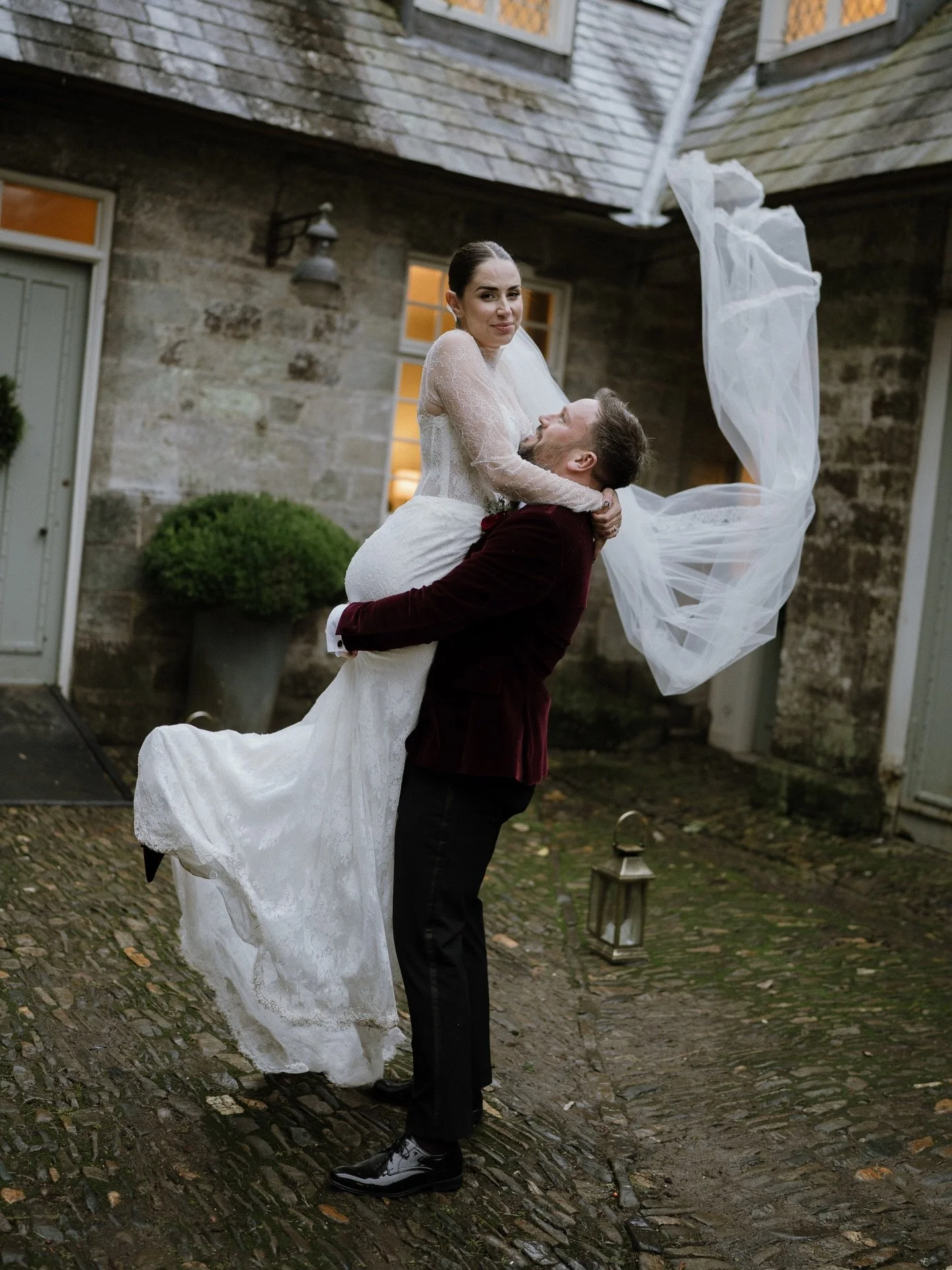 Winter weddings just feel like a movie. I always think it. Candle lights, beautiful textures and rich colours. Roaring fires and Christmas trees. I love it. 
.
Thanks to Lois &amp; James for asking me to document their day at @hotelendsleigh. Thanks 