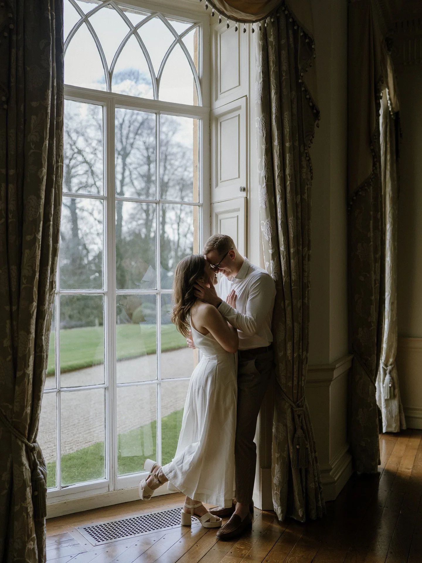 Praise for the pre-wedding shoots. A chance to connect, to chat, to familiarise and create some comfort. As well as a beautiful gallery to admire and share. A taste of everything to come. 
.
M&amp;A at their wedding venue @northcadburycourt 
.
@megco