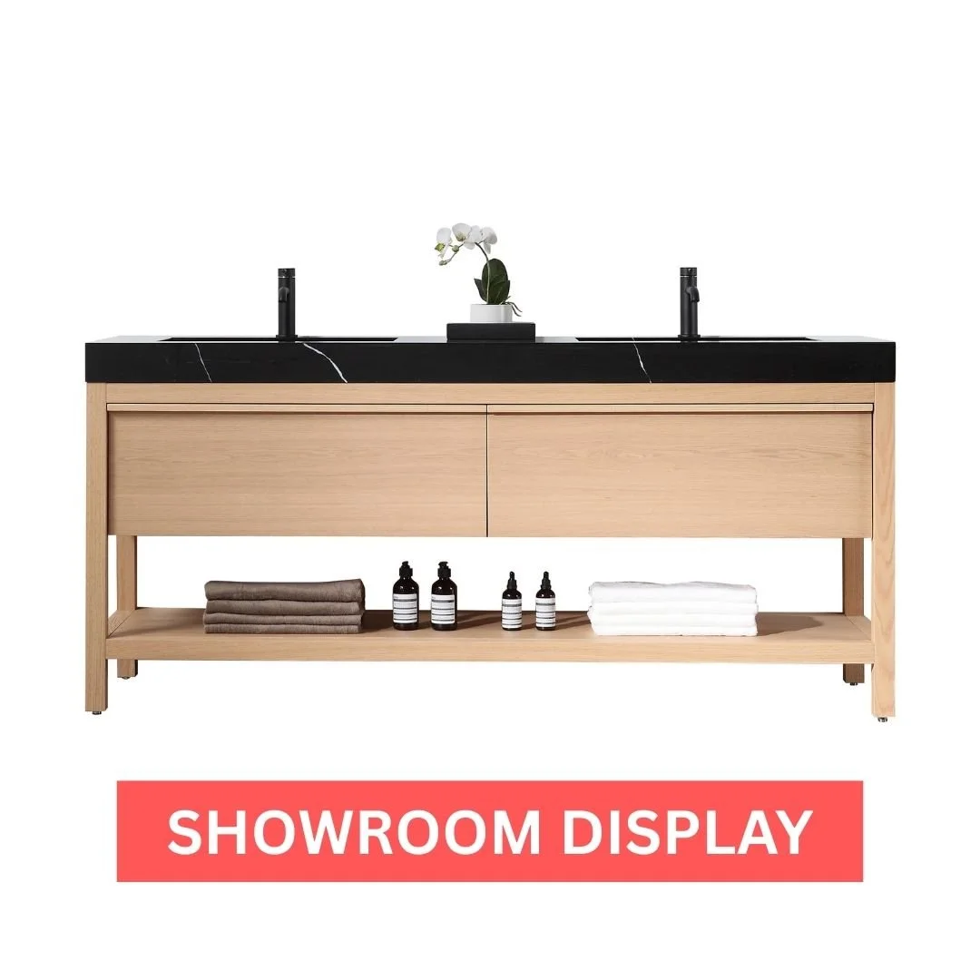 72" Whitewash Oak Freestanding Vanity