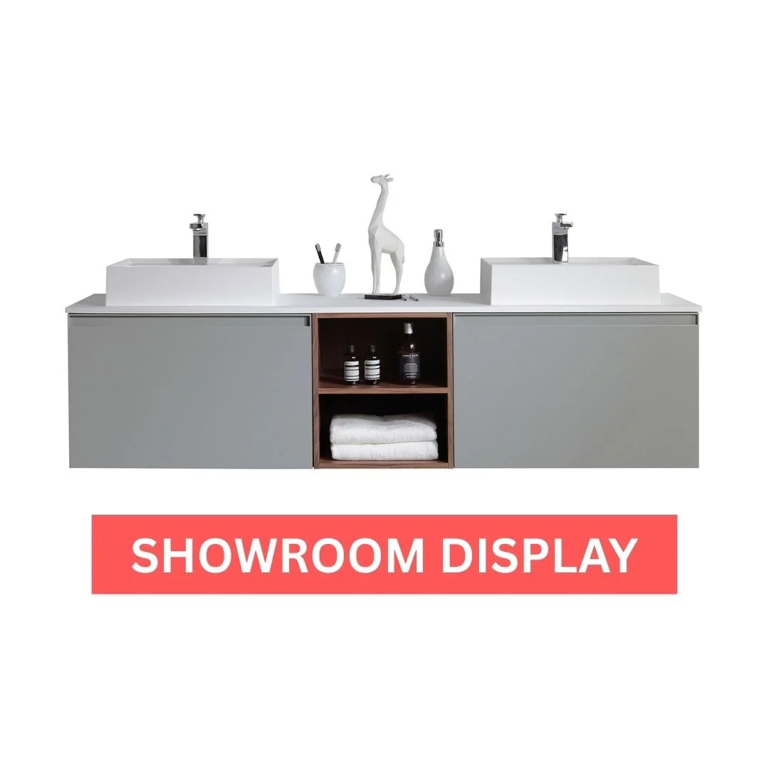 72” Light Gray Wall Mount Vanity