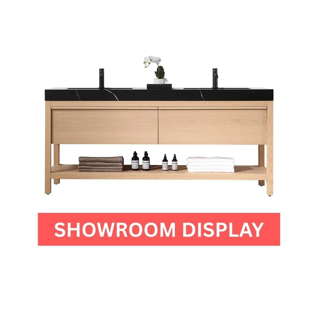 72" Whitewash Oak Freestanding Vanity