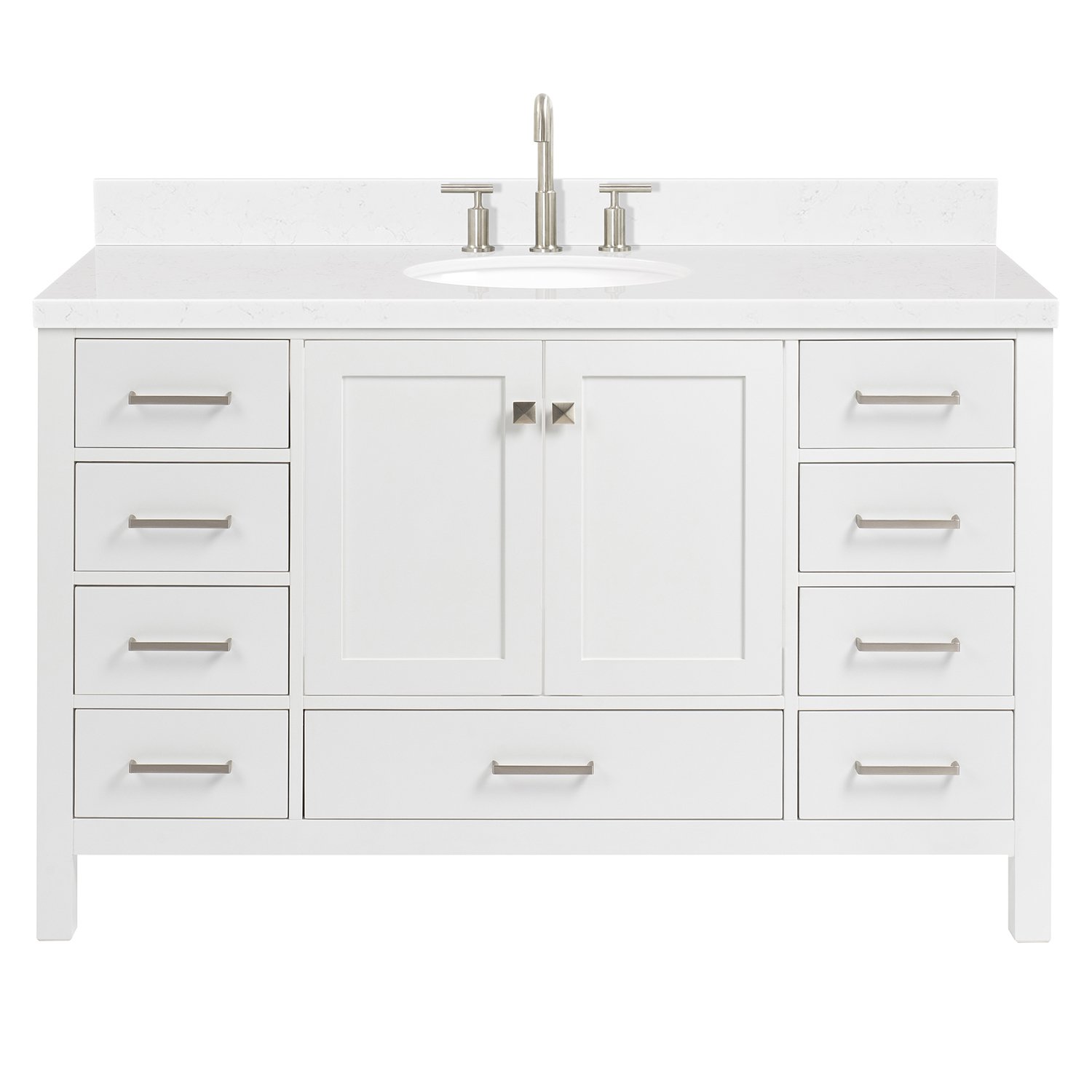 54" White Freestanding Vanity