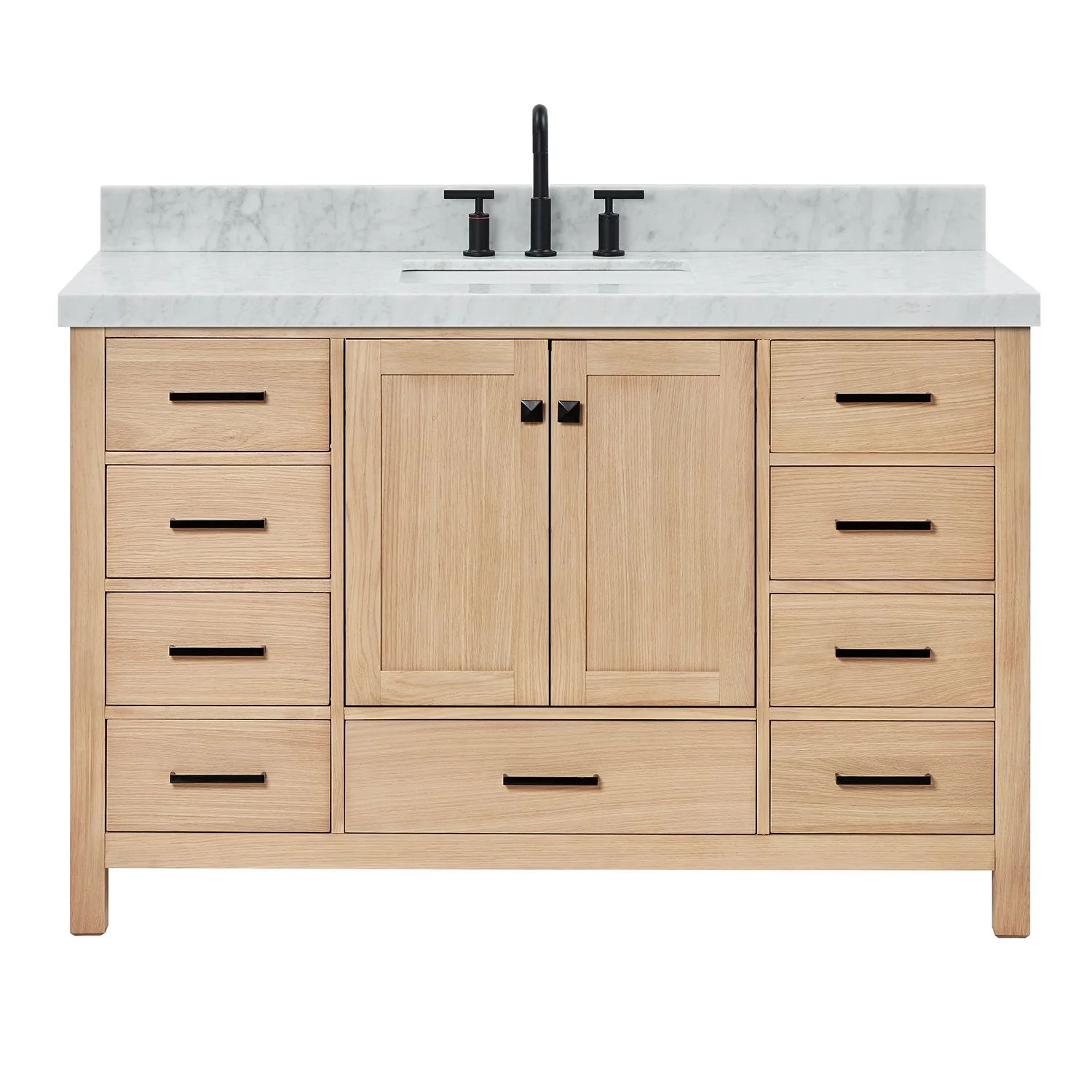 54" Oak Free Standing Vanity