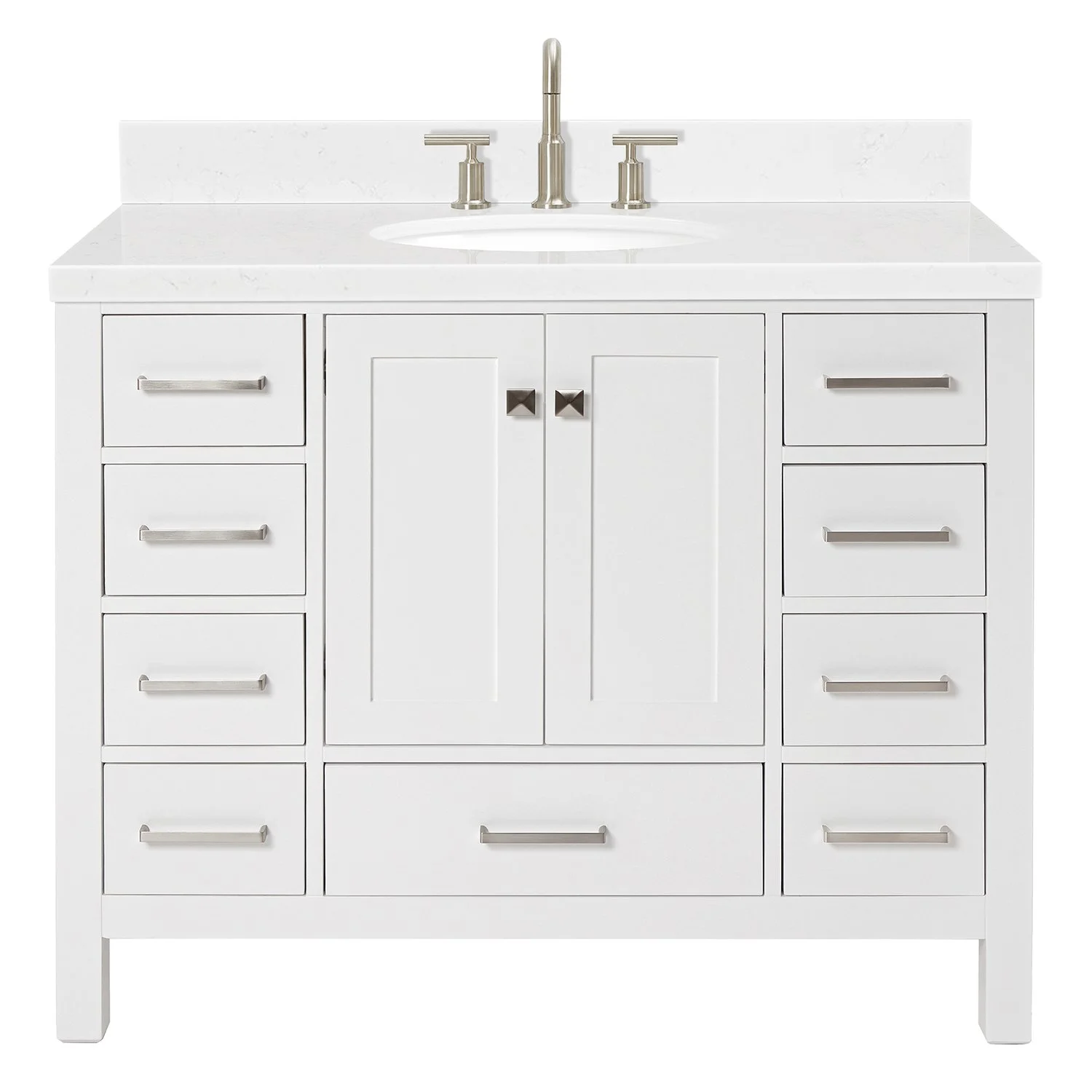 42" White Freestanding Vanity