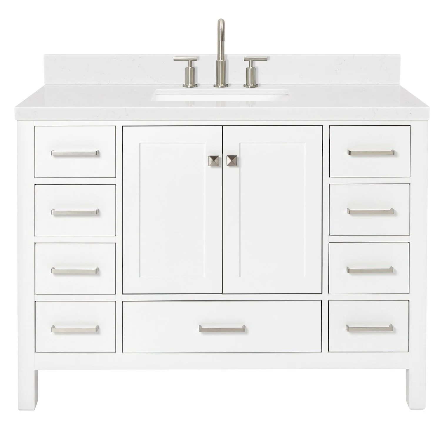 48" White Freestanding Vanity