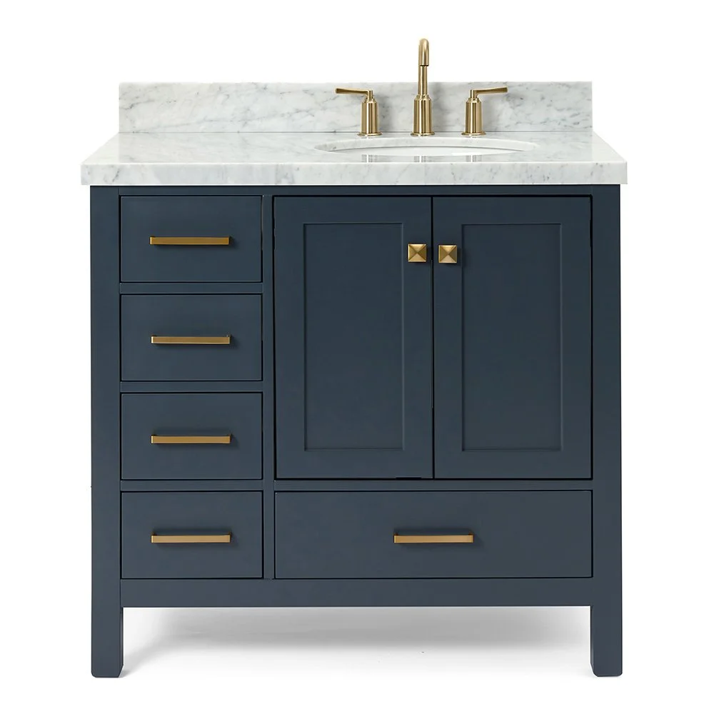 36" Midnight Blue Freestanding Vanity