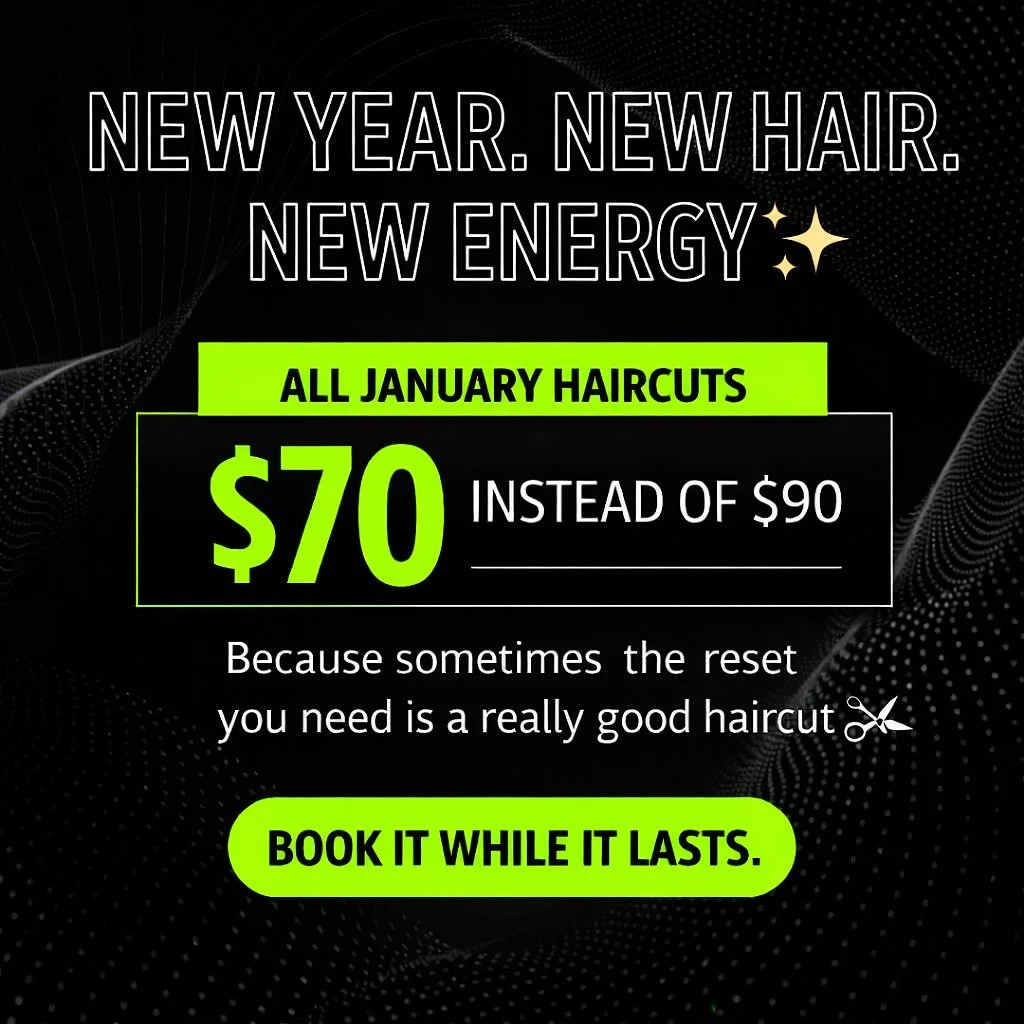 New year. New hair. New energy ✨
All January haircuts are $70 instead of $90.
Because sometimes the reset you need is a really good haircut 🖤 #haircut #dougoconnell #dougoconnellhair #promo #brea