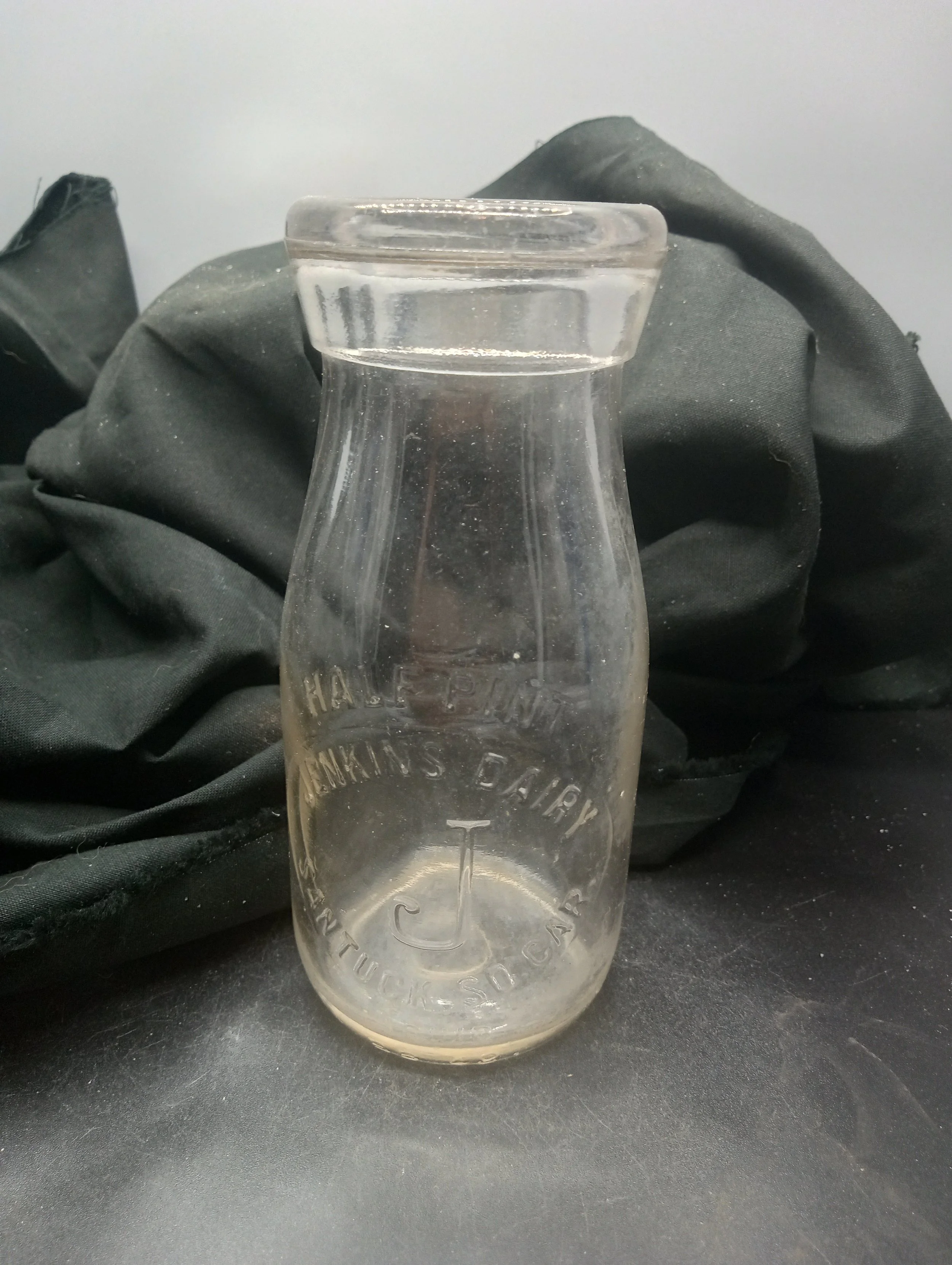 FRONT - HALF PINT / JENKINS DAIRY / J / SANTUCK, SO. CAR. / LIQUID