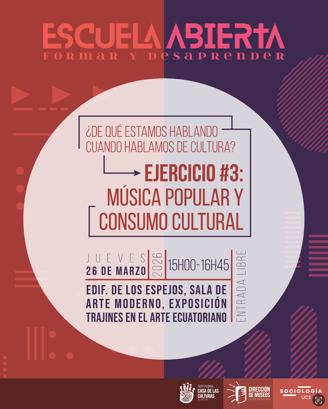 ESCUELA ABIERTA - EJERCICIO 3: MÚSICA POPULAR Y CONSUMO CULTURAL