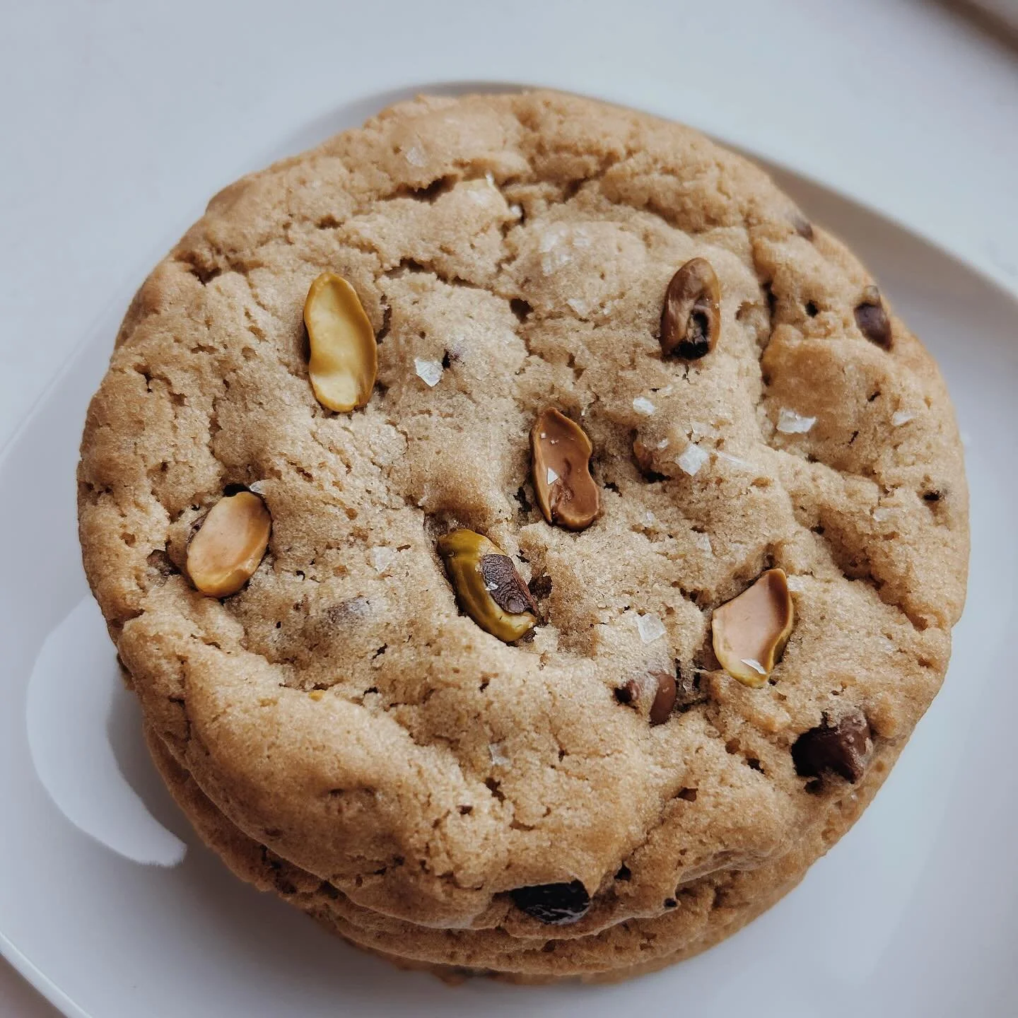 Another goodie ya'll voted for...

Pistachio Chocolate Chip. 🖤 

Organic dark chocolate and semi sweet chips in this goodie. 

Come find us. ✨