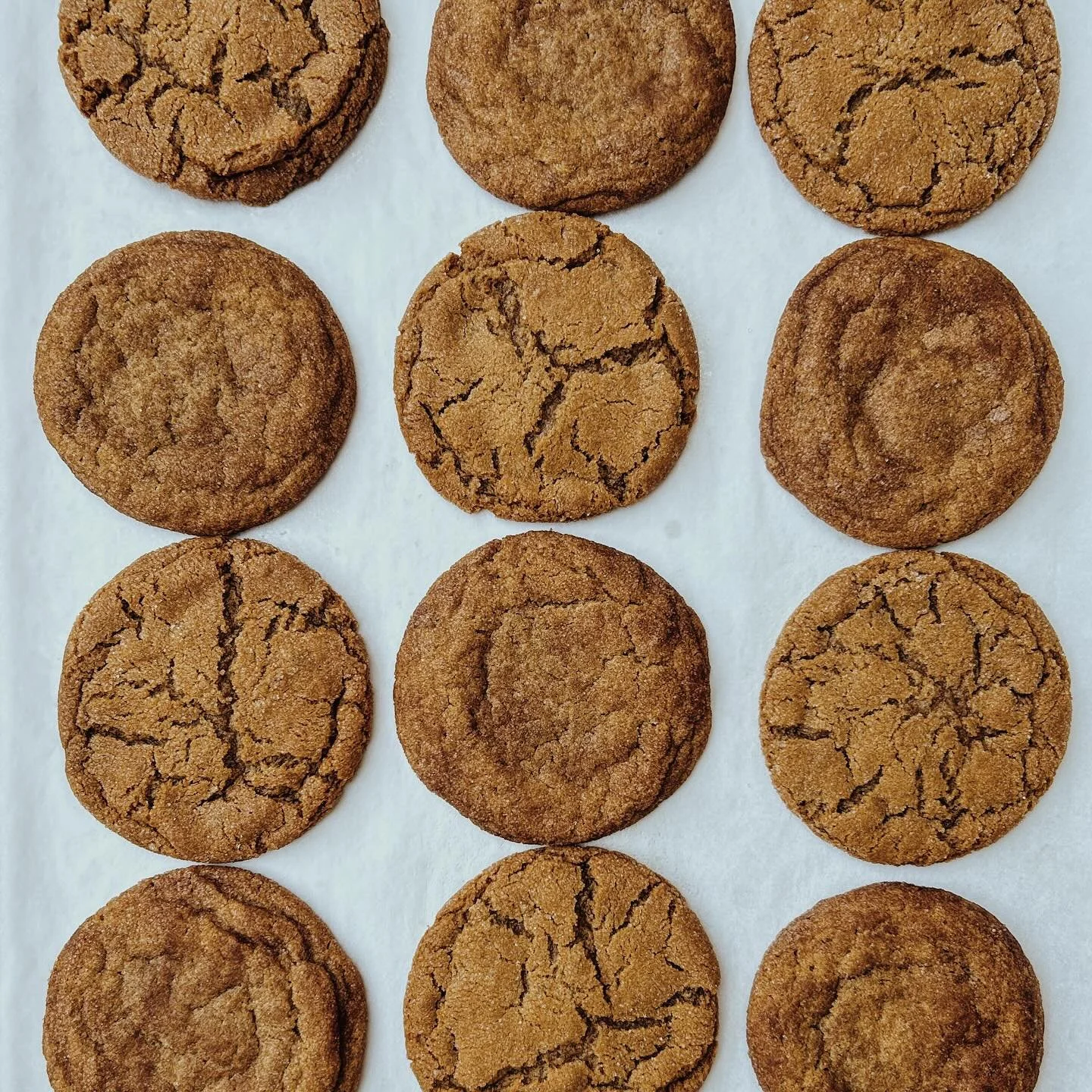 Fall flavors in full swing. 🍂🎃 
Come grab some Pumpkin Snickerdoodles and Ginger Molasses this week! 🖤 Raise your hand if you have tried them already. So so 🤤