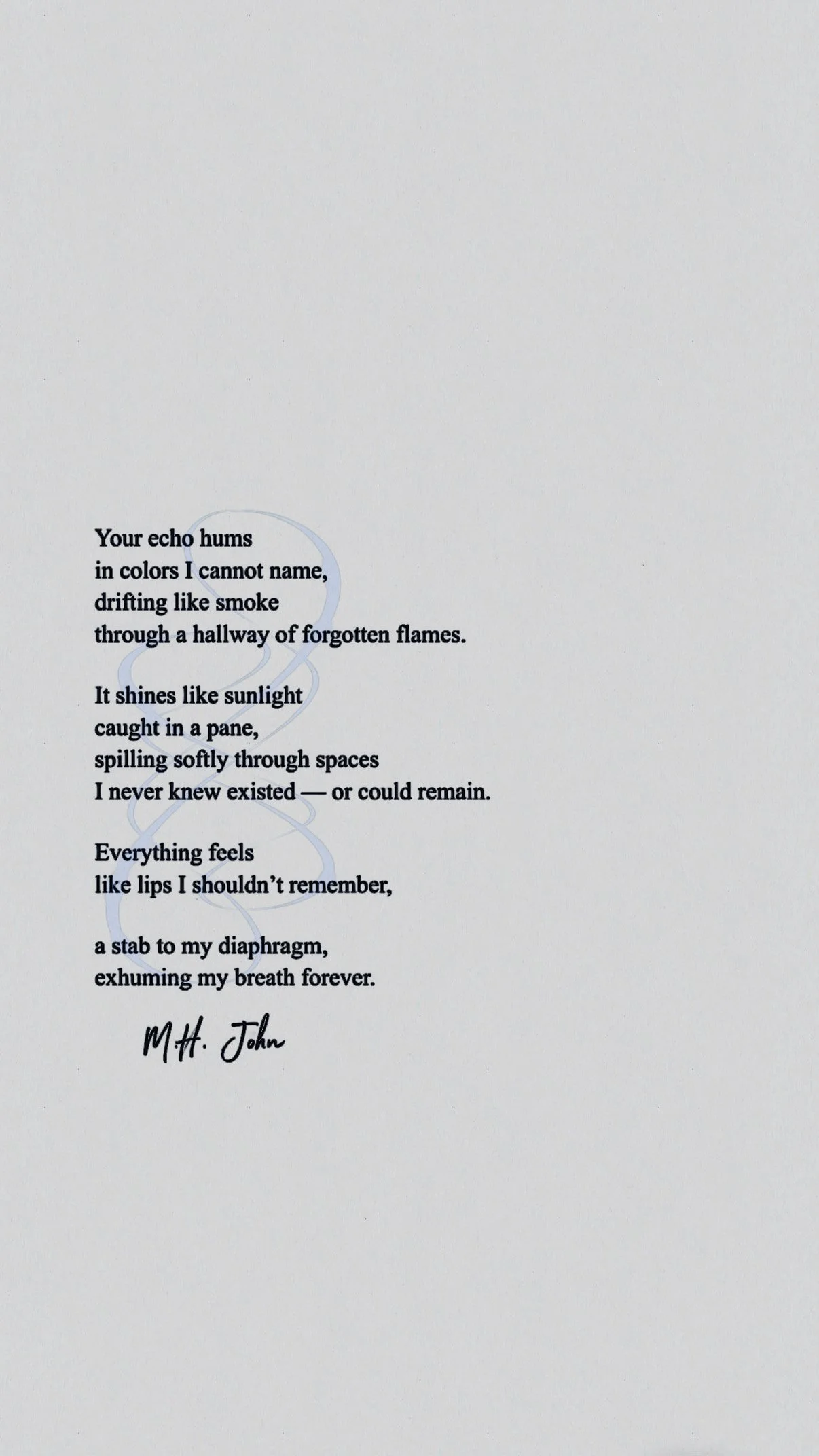 All the Colors Your Echo Left Behind in Me