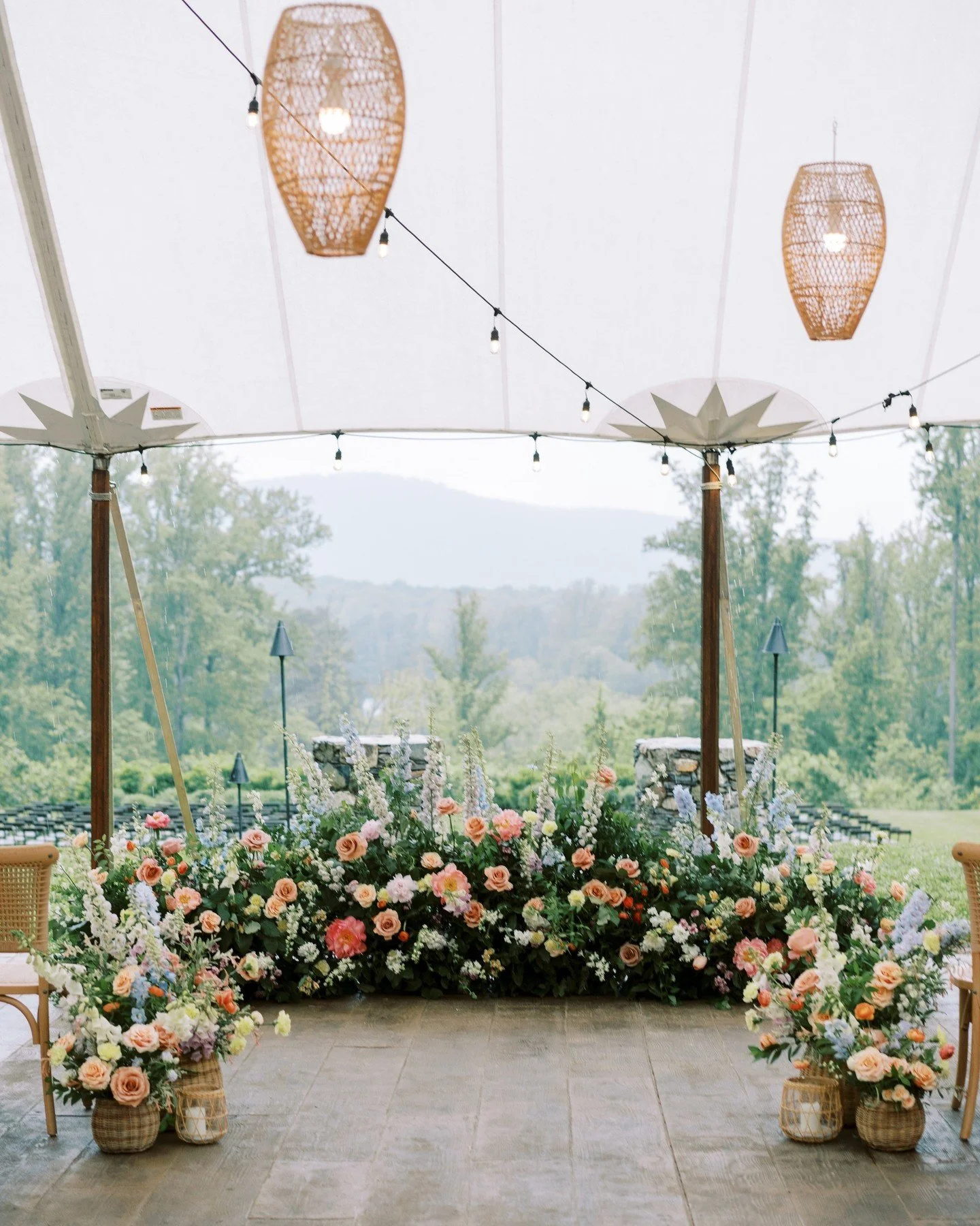 sometimes plan A doesn&rsquo;t always work out; in this case the rain came just 10 minutes before the ceremony started, but plan B can be just as good when you have the best team supporting your vision ✨

Planning &amp; Design @walsh.events
Photograp