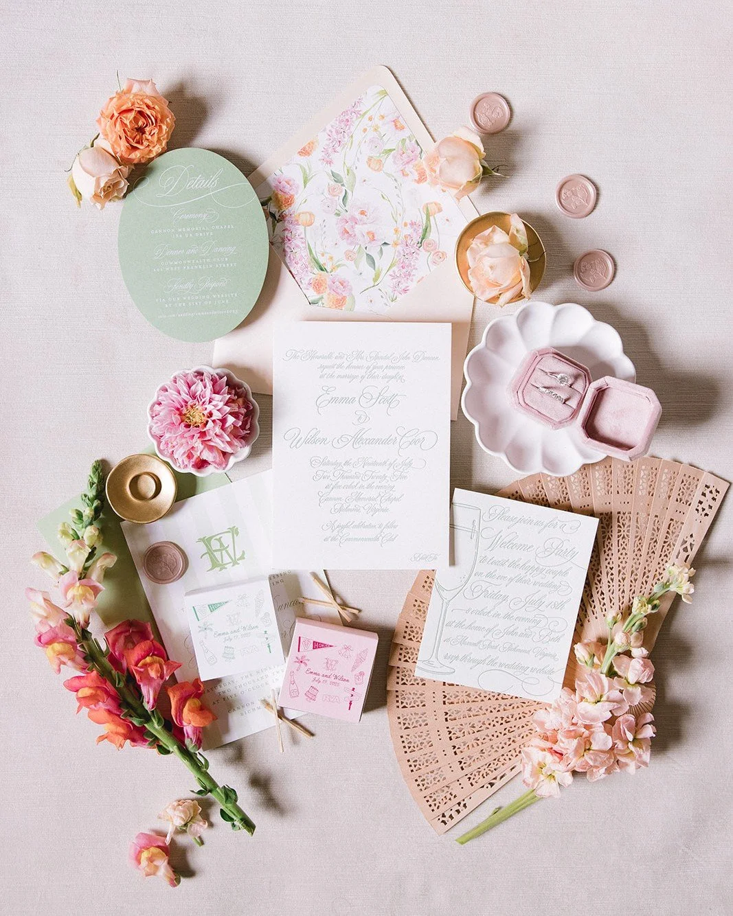 one of our favorite stationery designs 💕 

Photography: @paigeryanphoto
Florals: @katierangerdesign
Stationery: @blossom.paperco

#weddingplanner #luxuryweddingplanner #richmondwedding #charlottesvillewedding #virginiawedding #luxurywedding #wedding