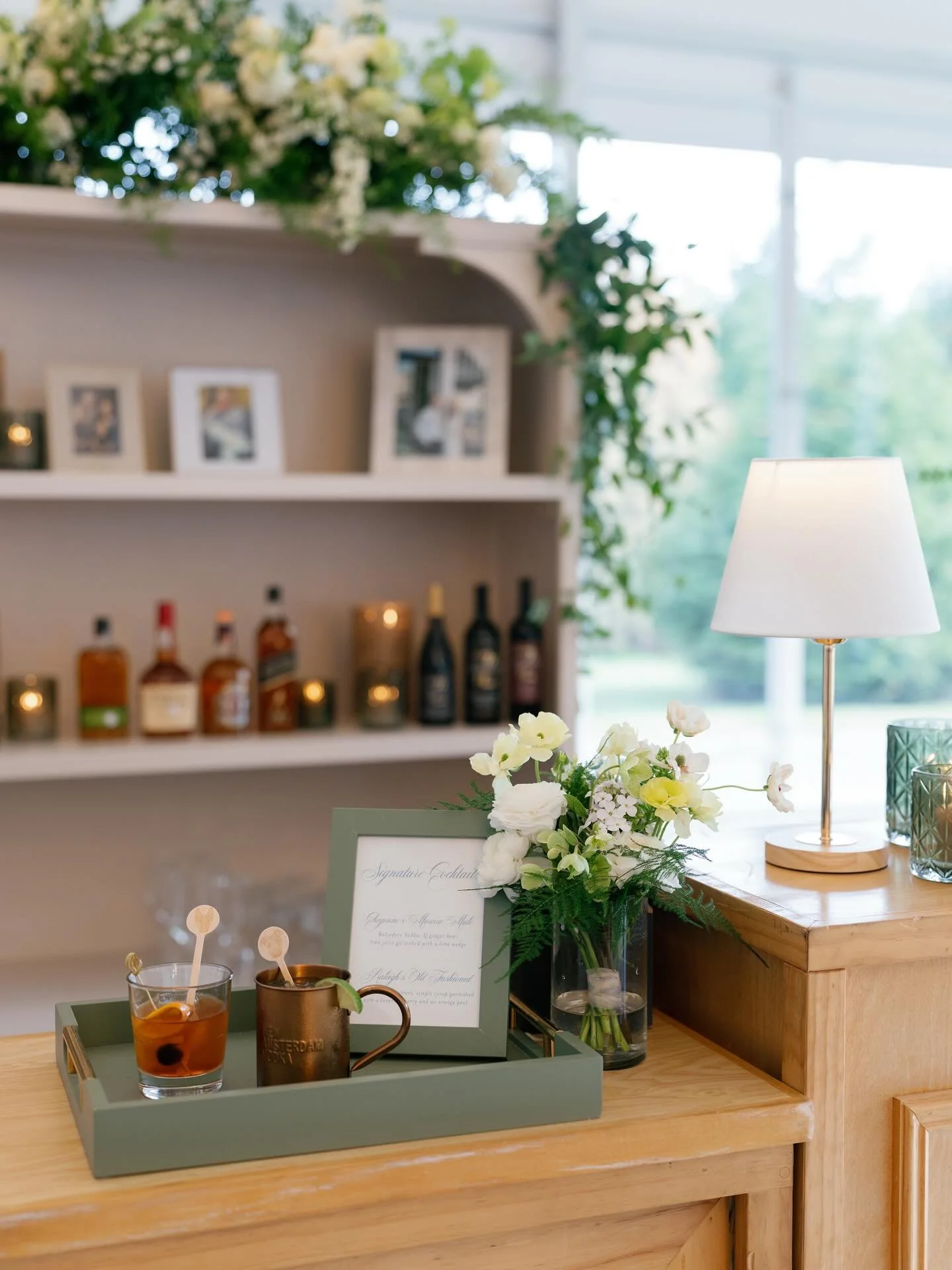 a bar that feels as inviting as it looks ✨

Planning &amp; Design @walsh.events
Venue &amp; Catering @dover_hall @doverhallexperiences 
Photography @allisondash
Florals @gossamerfloraldesign
Rentals @paisleyandjade

#weddingplanner #luxuryweddingplan