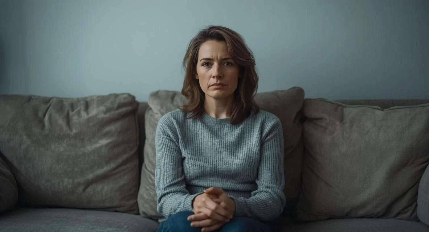 A woman in a therapy session for her invisible chronic illness.