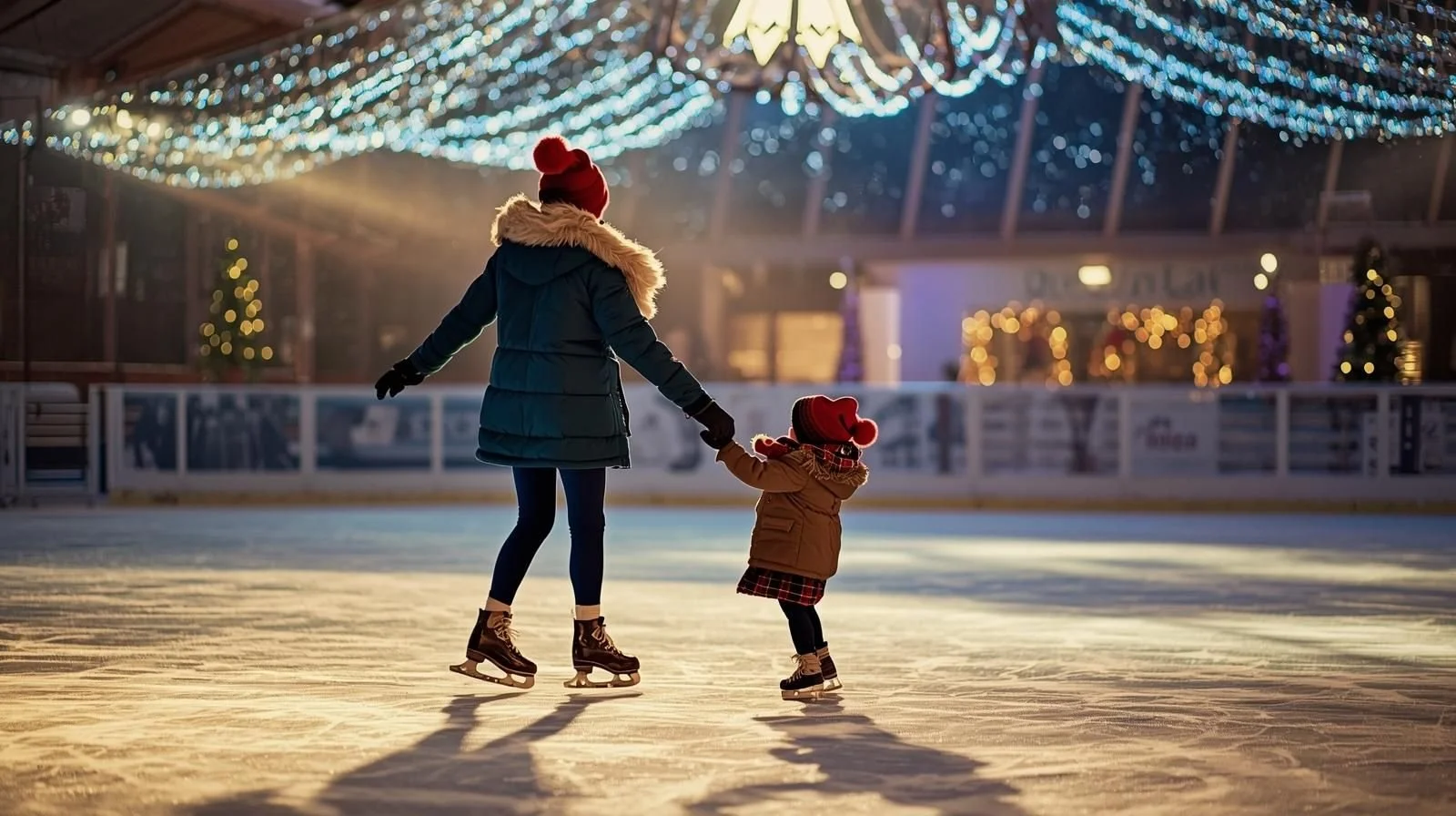 A woman and child enjoying good mental health during the holidays.