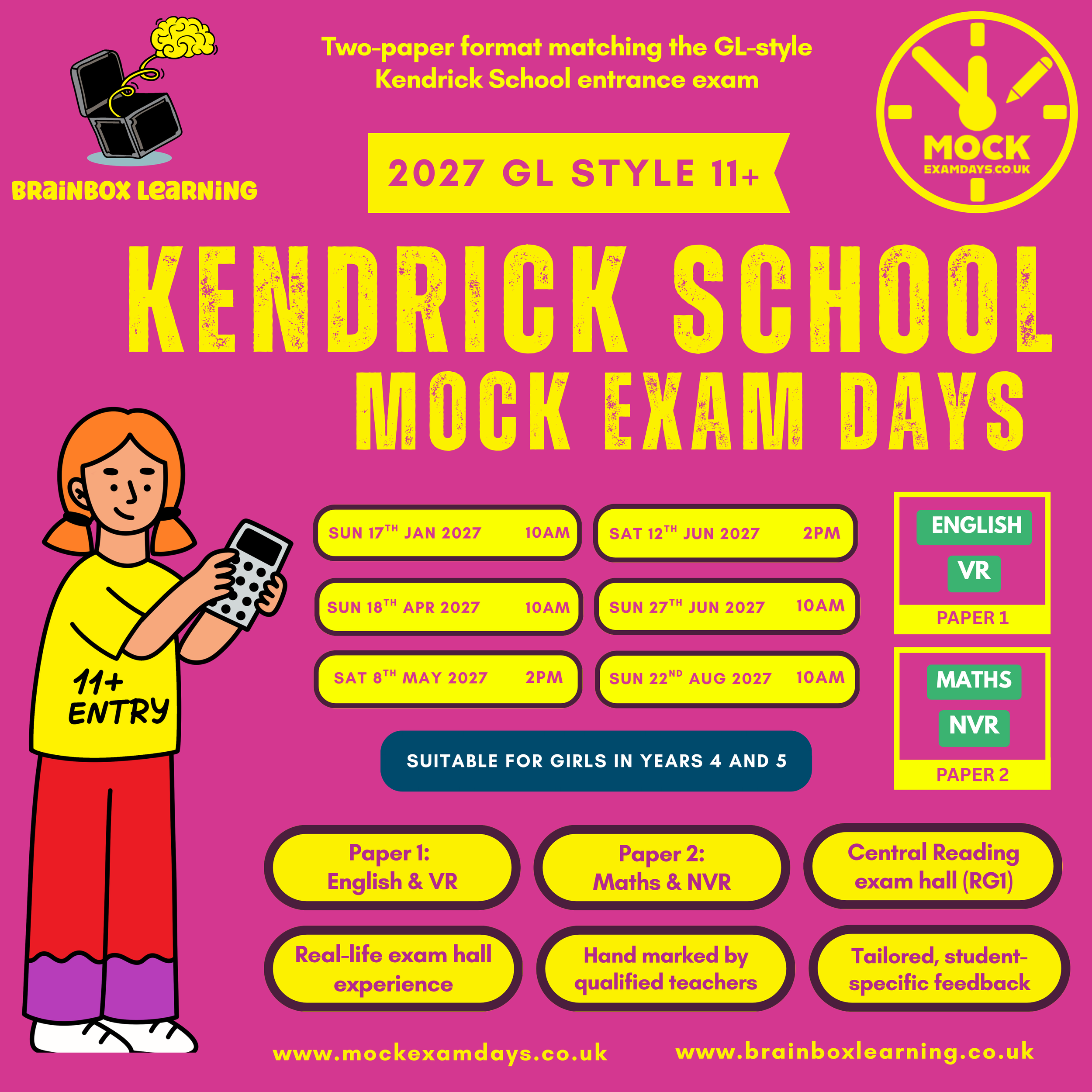 Kendrick School GL-Style 11+ Mock Exam in Reading
