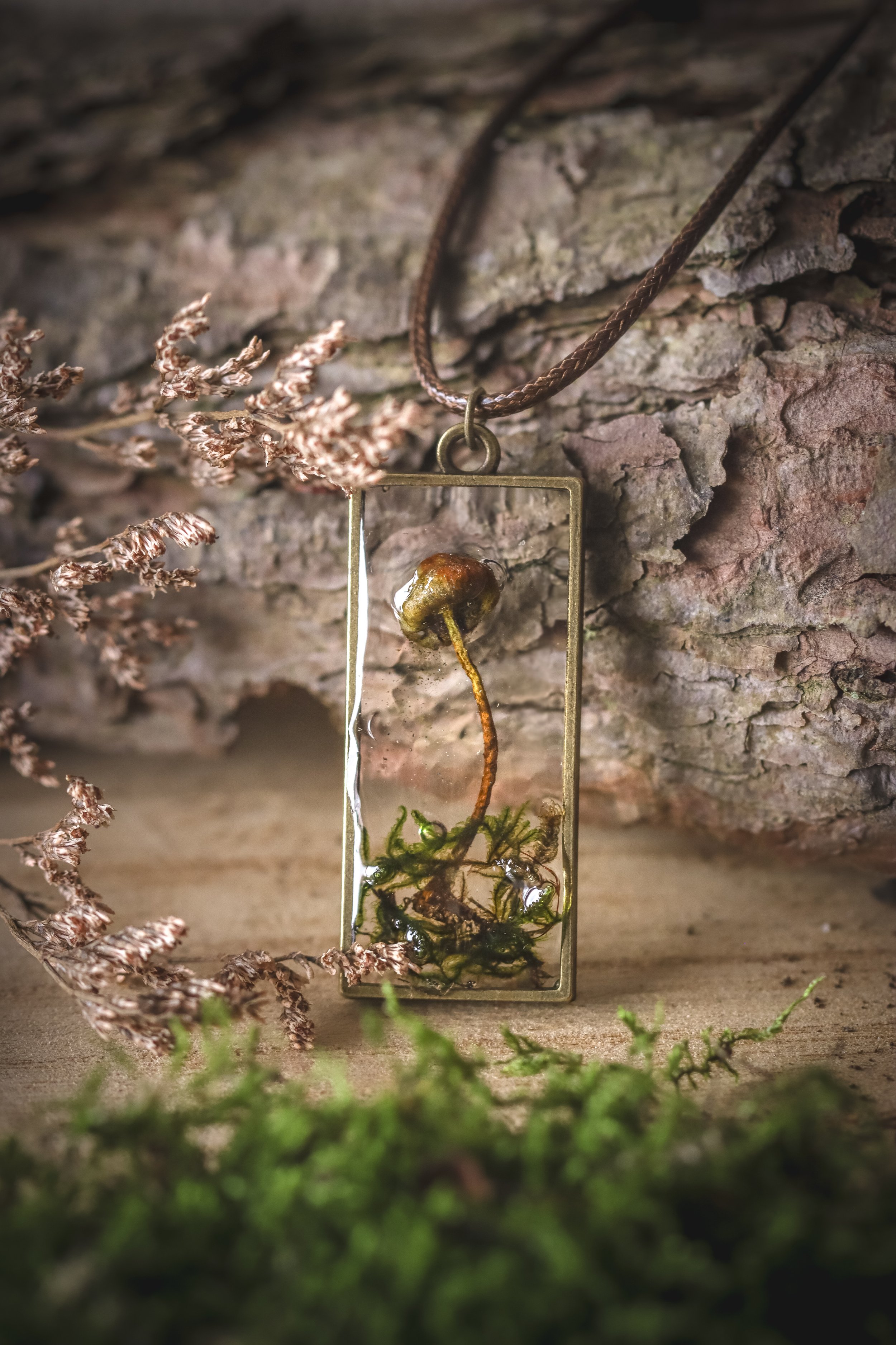Tiny Mushroom Pendants